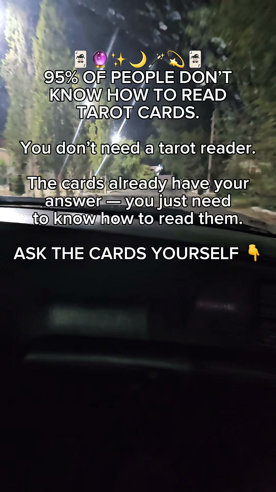 Moonly Facebook ad: The cards already know what you're going through.