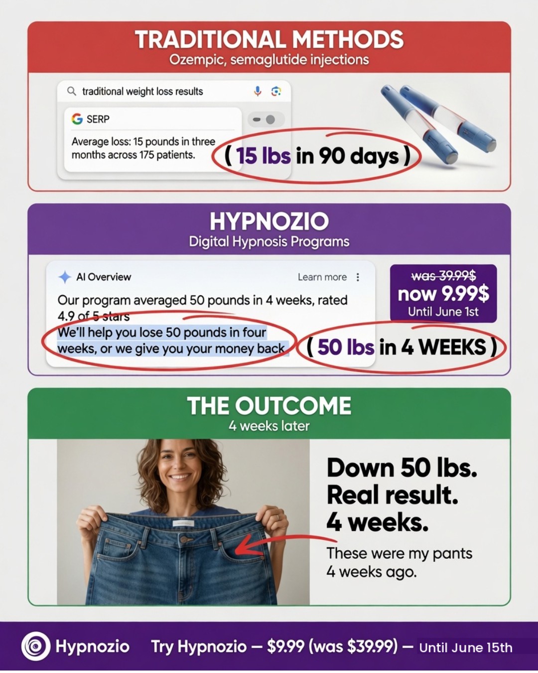 Hypnozio: power of hypnotherapy Facebook ad