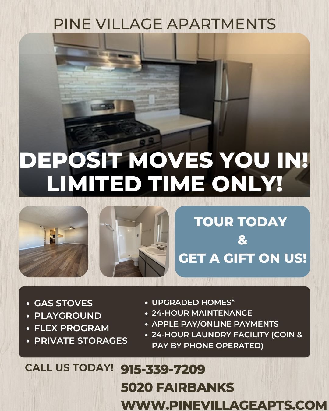Patricia Vega Facebook ad: 1 Bed 1 Bath Apartment