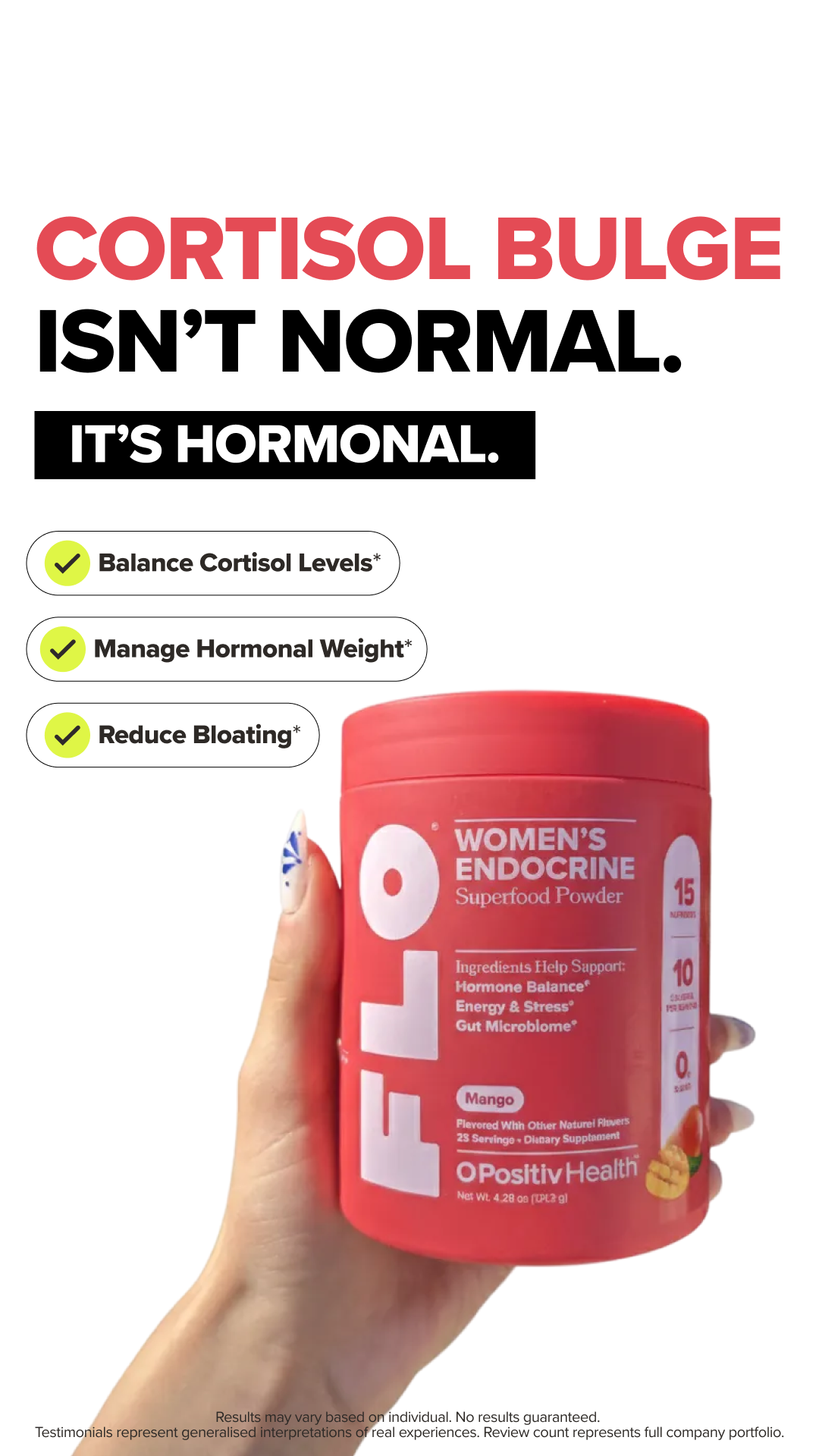 O Positiv Women's Health Facebook ad