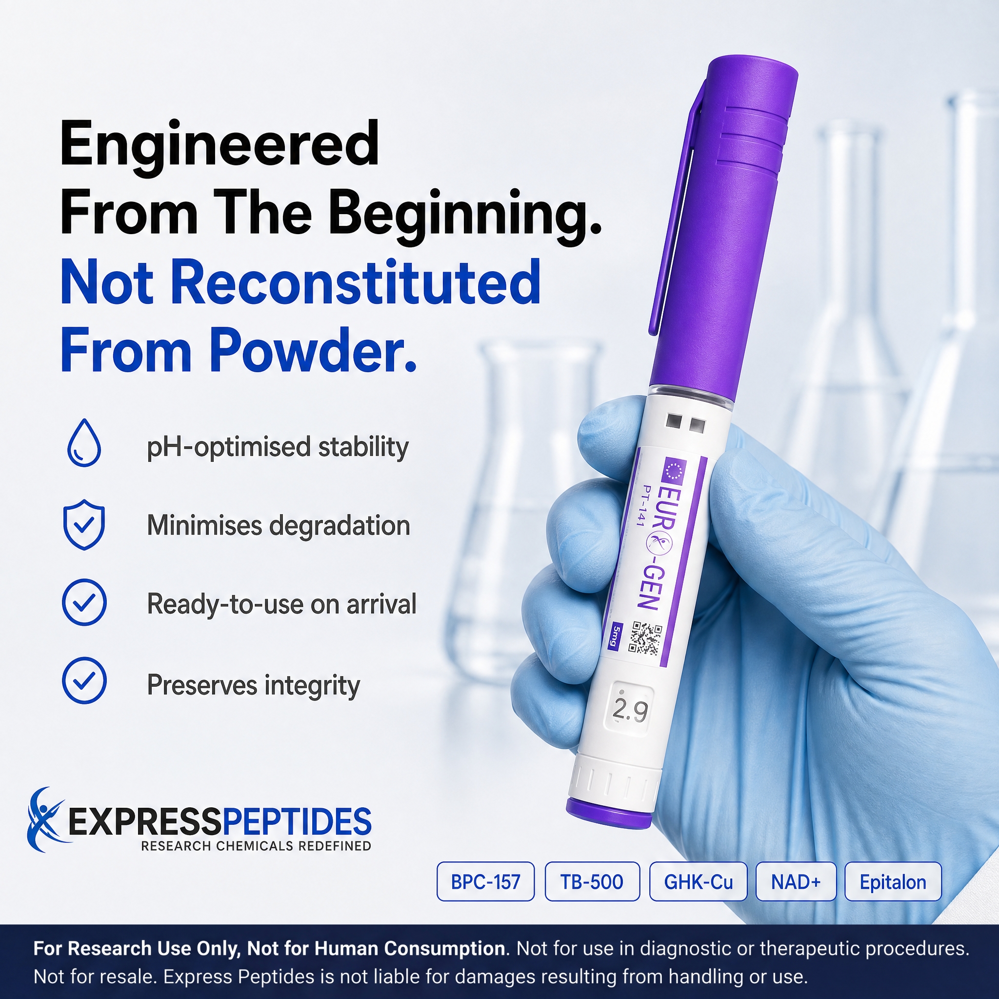 Express Peps Facebook ad: Express Peptides | UK Sourced, Lab Tested Peptides