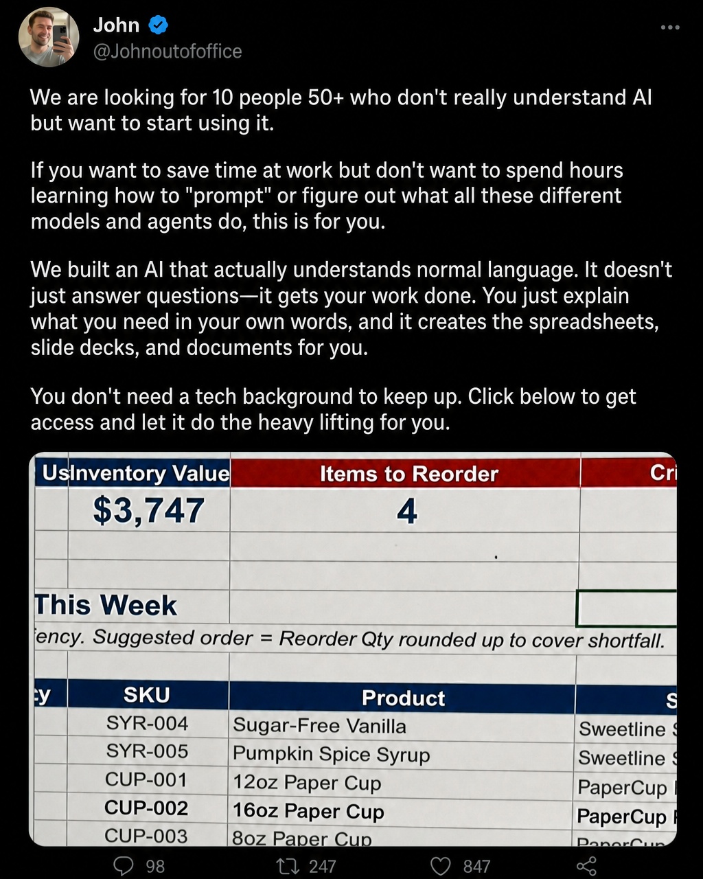 Speechify Work Facebook ad