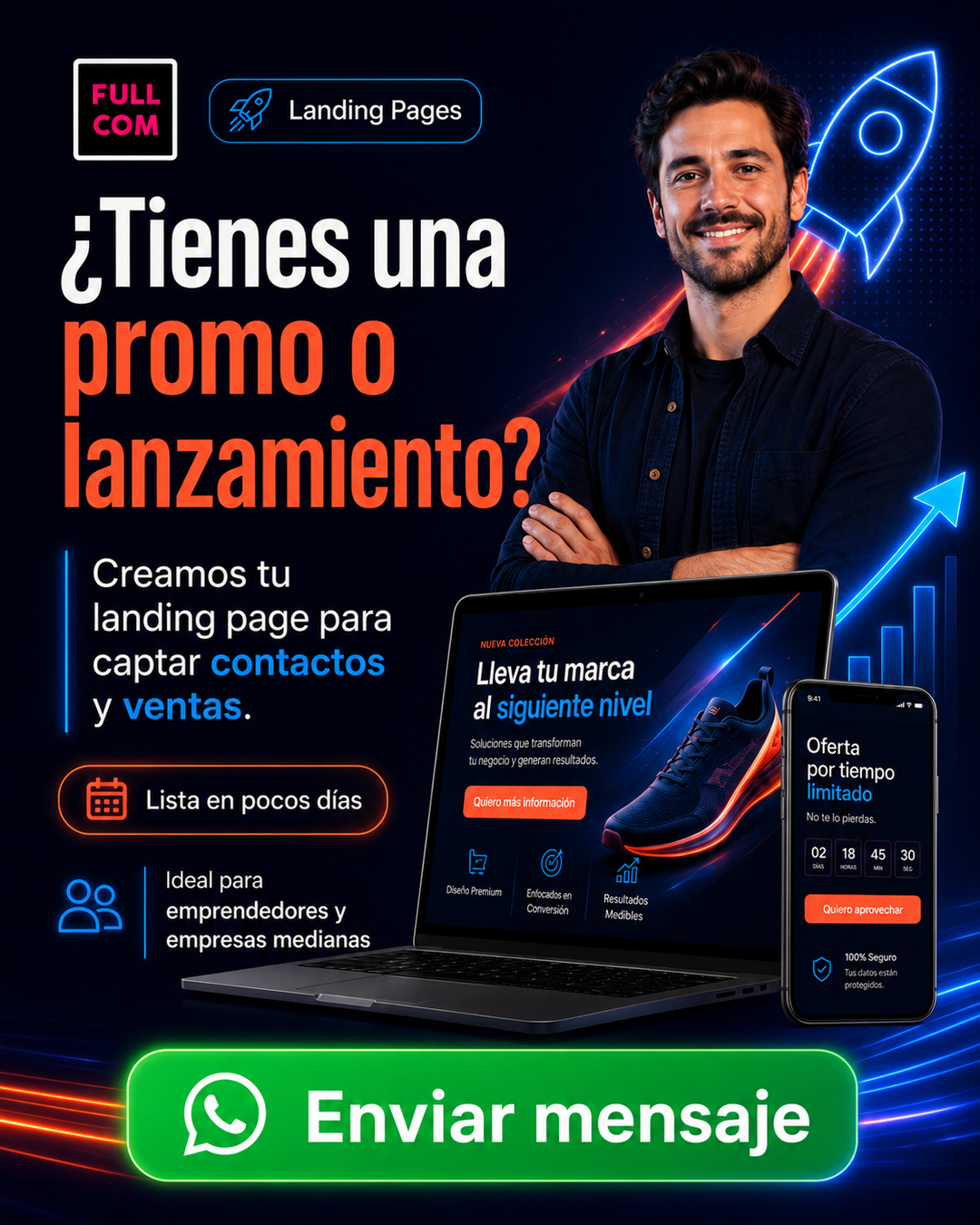 Fullcom.ec Facebook ad from Jul 13, 2026