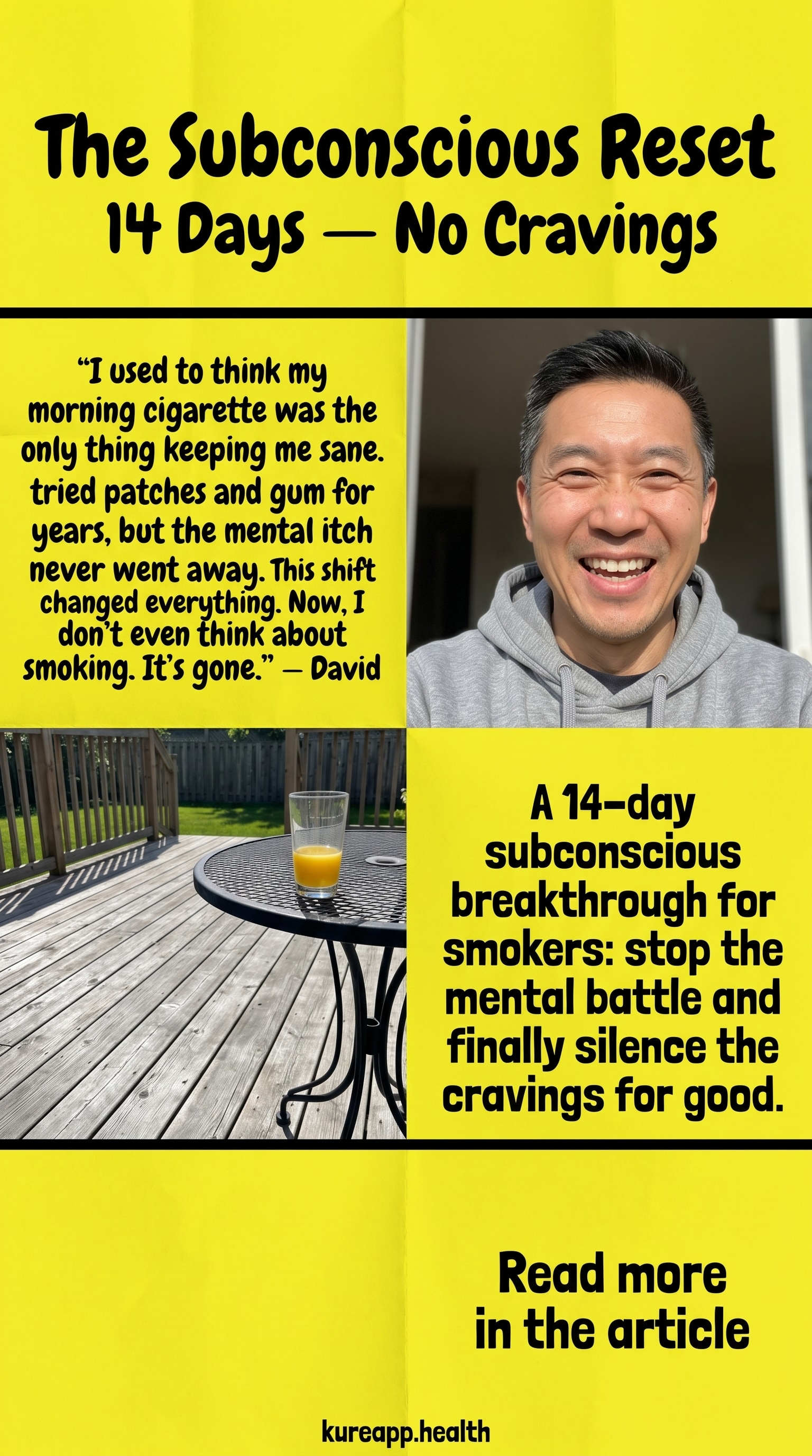 Hypnosis to Stop Smoking Facebook ad