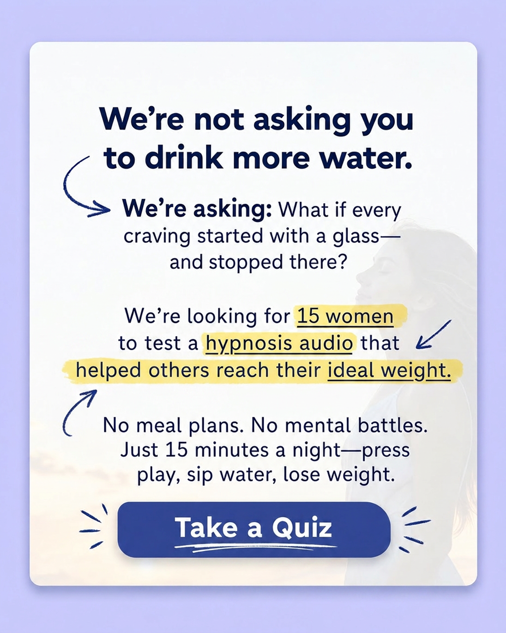 Kure for Hypnotherapy Facebook ad