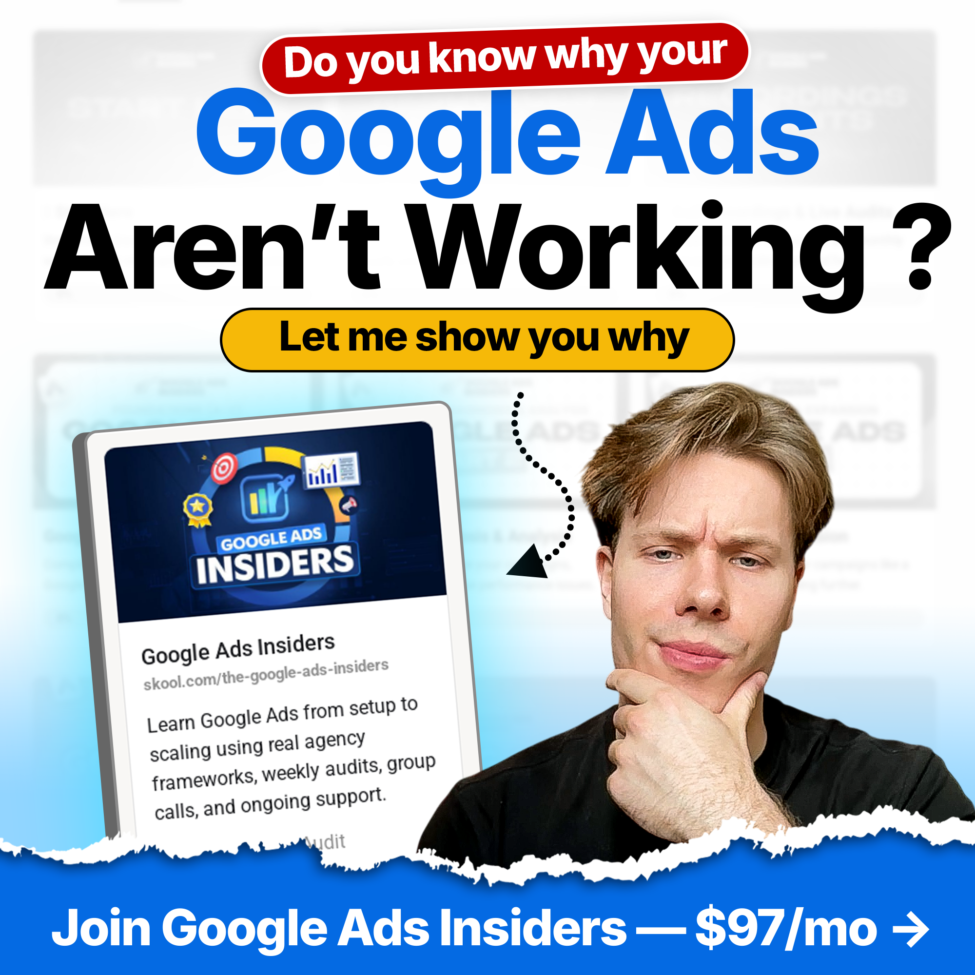 Brandon Ewing does Google Ads Facebook ad