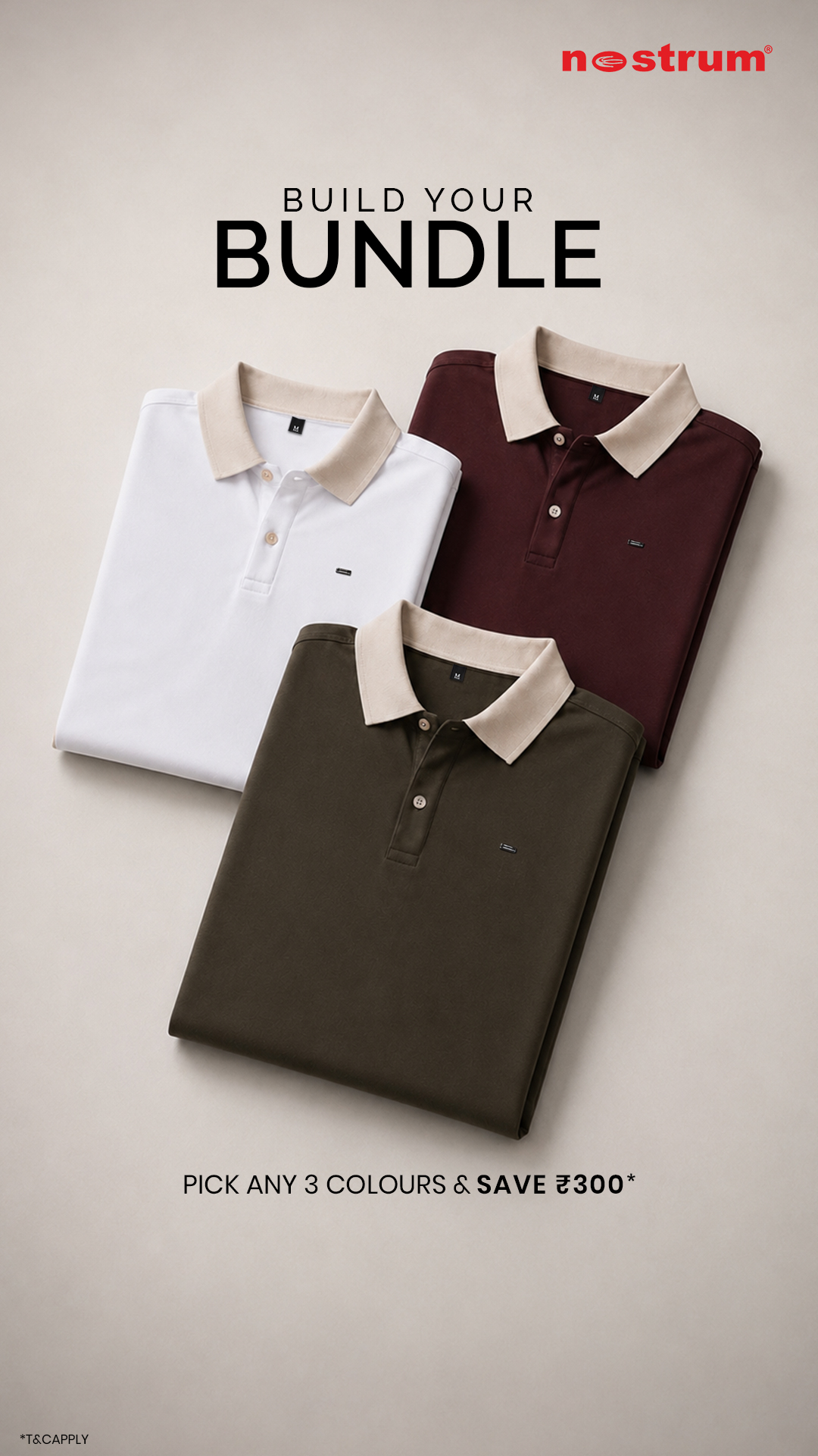 Nostrum Fashion Pvt. Ltd. Facebook ad: Shop bestselling polos from Nostrum