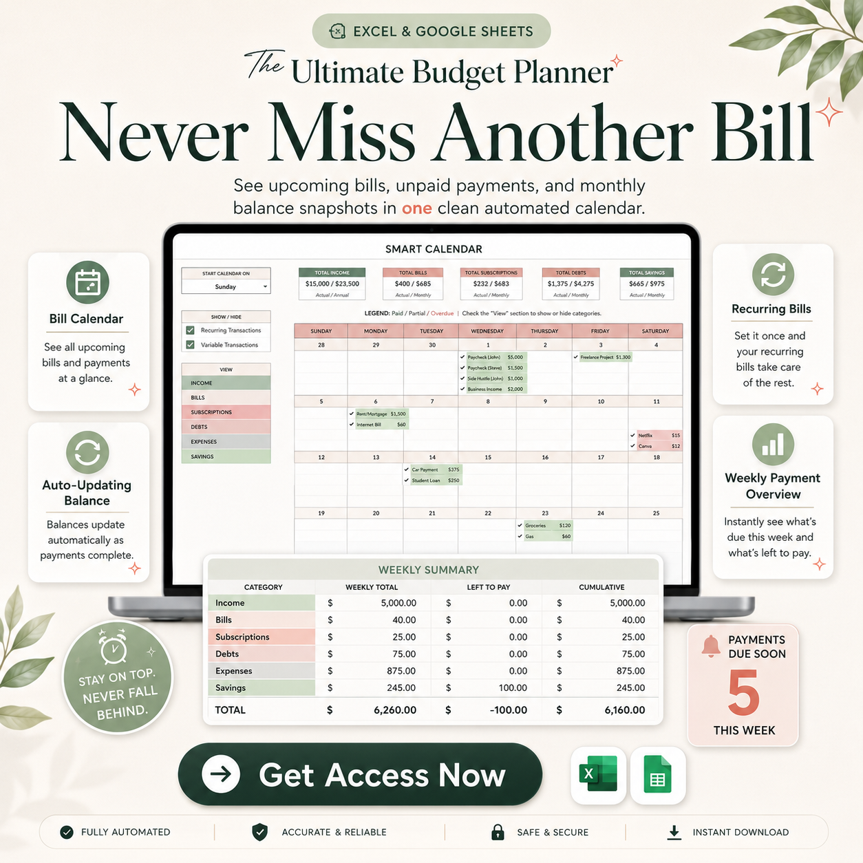 Ultimate Budget Planner Facebook ad