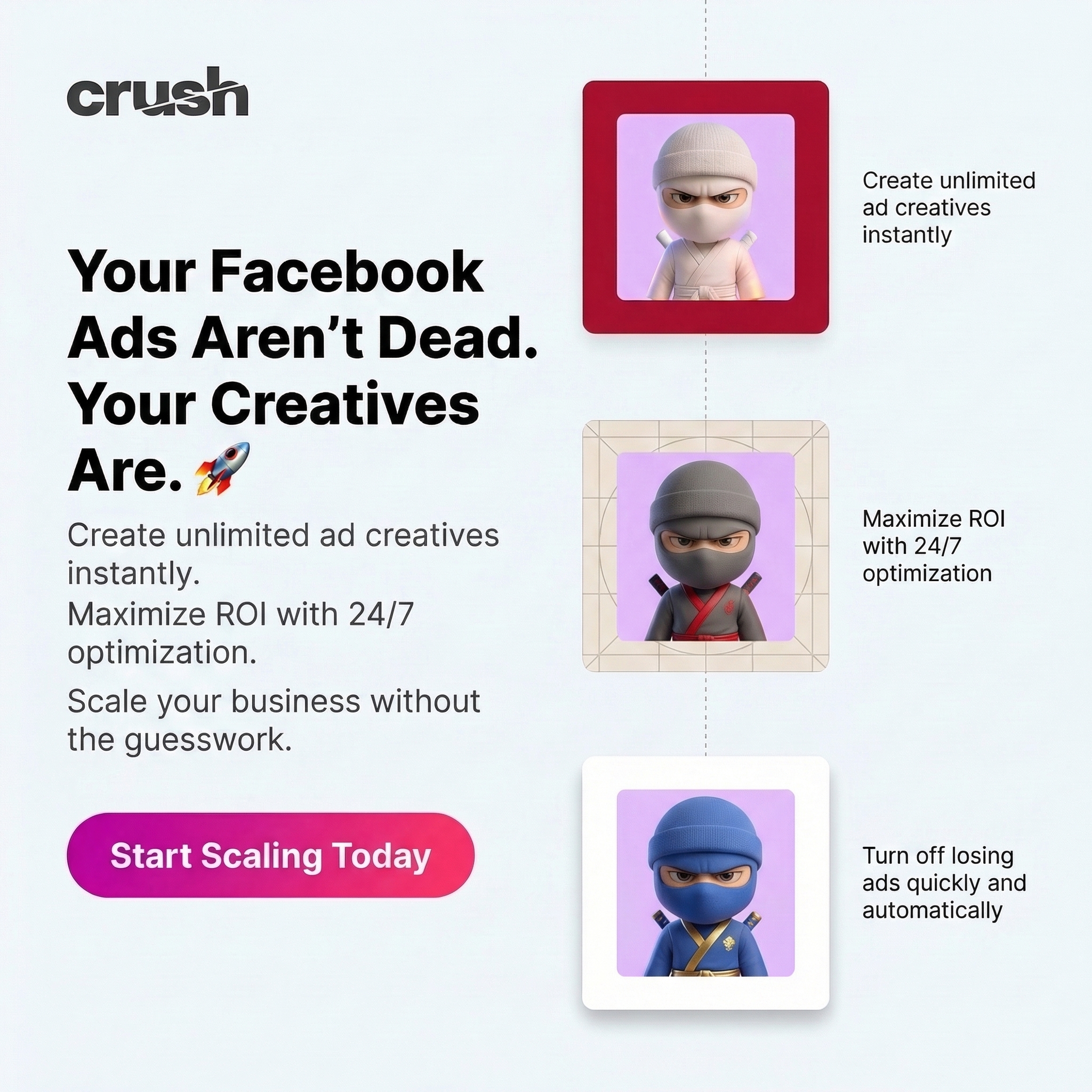 trycrush.ai Facebook ad