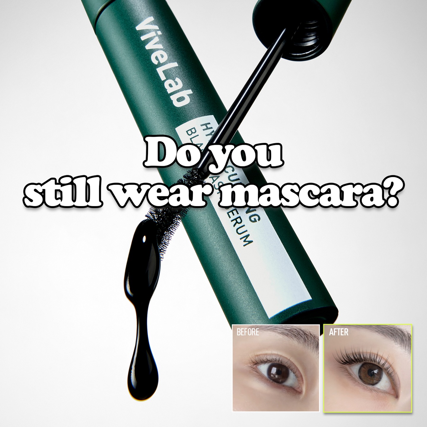 Vivelabglobal Facebook ad: ViveLab Black Tinted Peptide Lash Serum - 2-in-1 Eyelash…