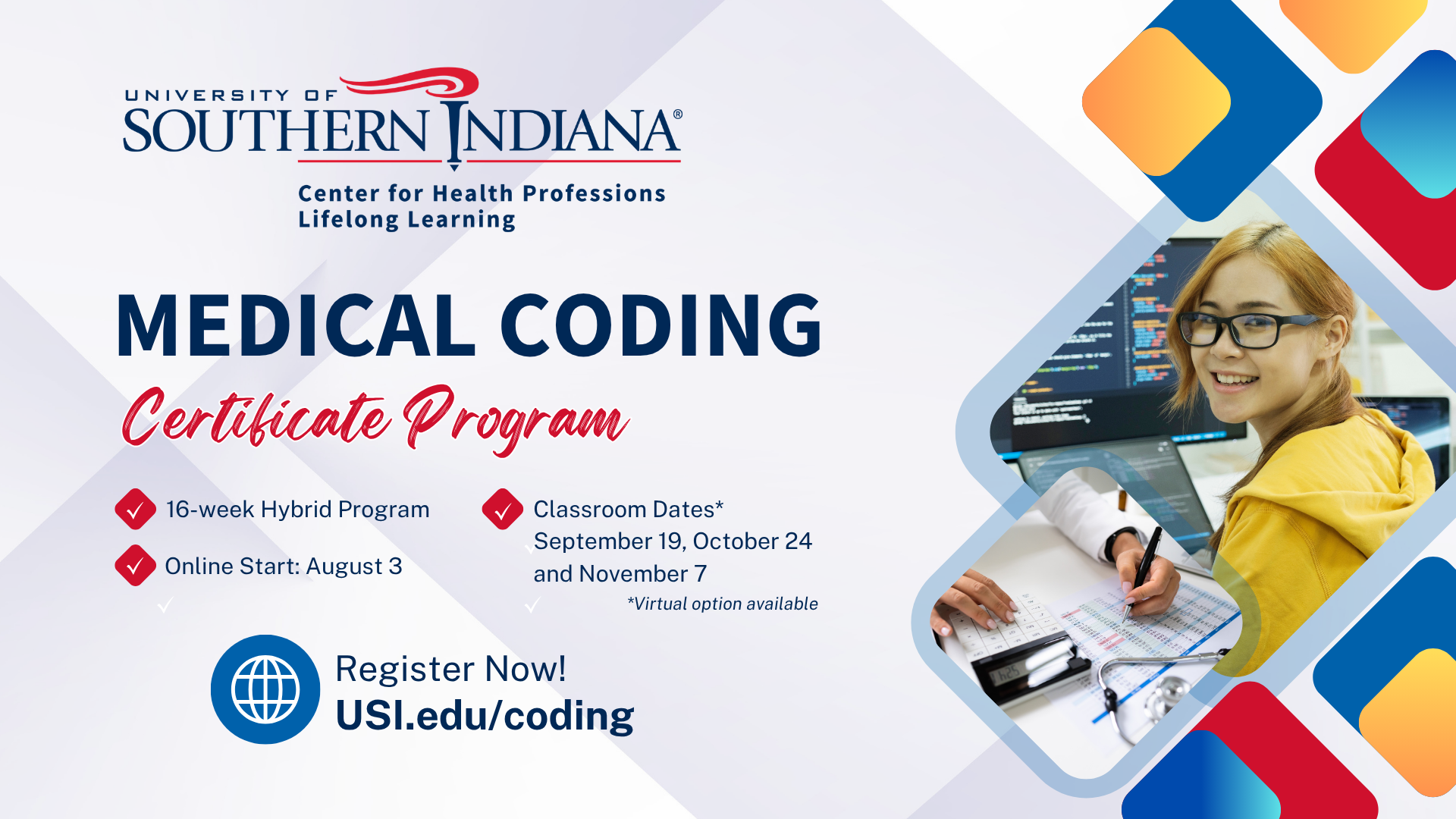 University of Southern Indiana College of Nursing and Health Professions Facebook ad