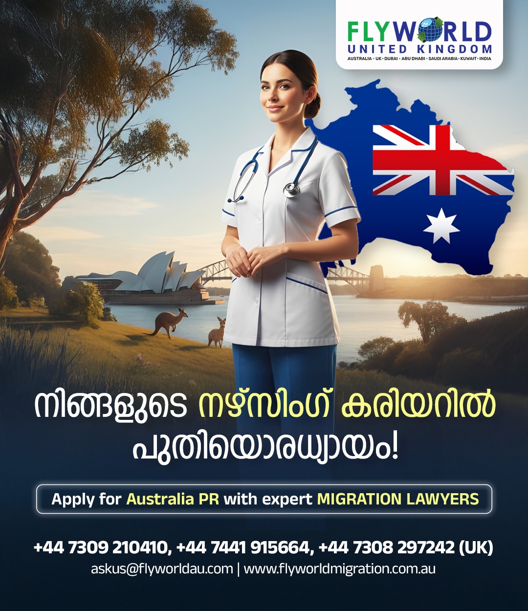 Flyworld Overseas Services UK Facebook ad