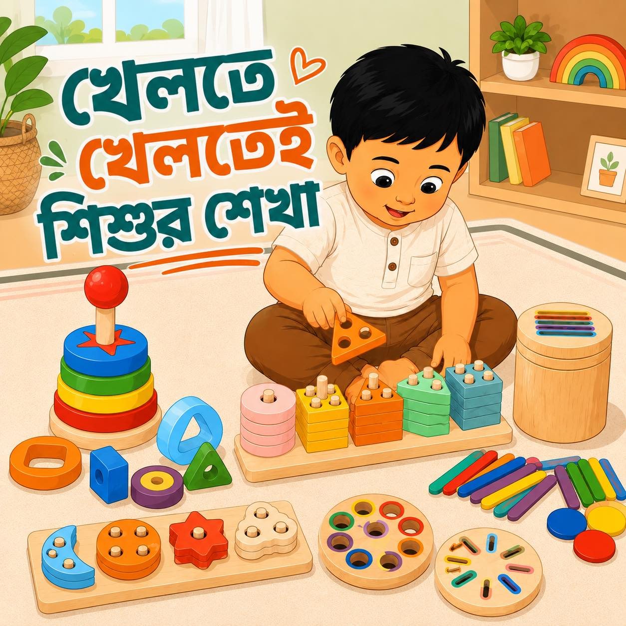 kidurio Facebook ad: Safe · Montessori · Screen-free
