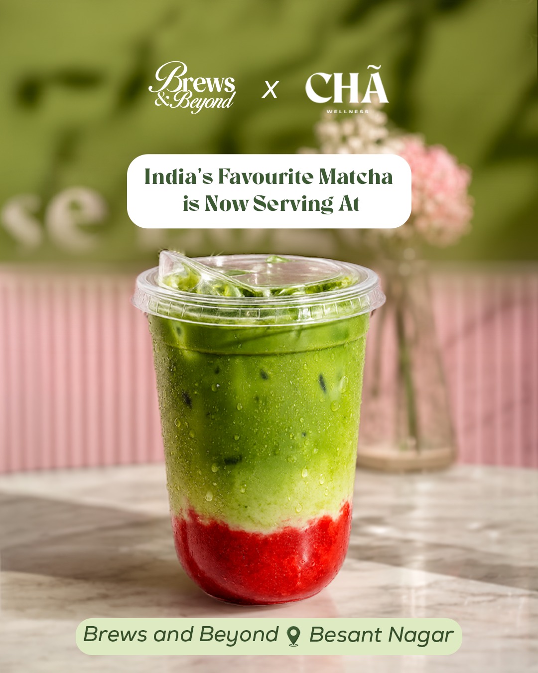 CHĀ Wellness Facebook ad: Your favourite matcha just got closer to home.