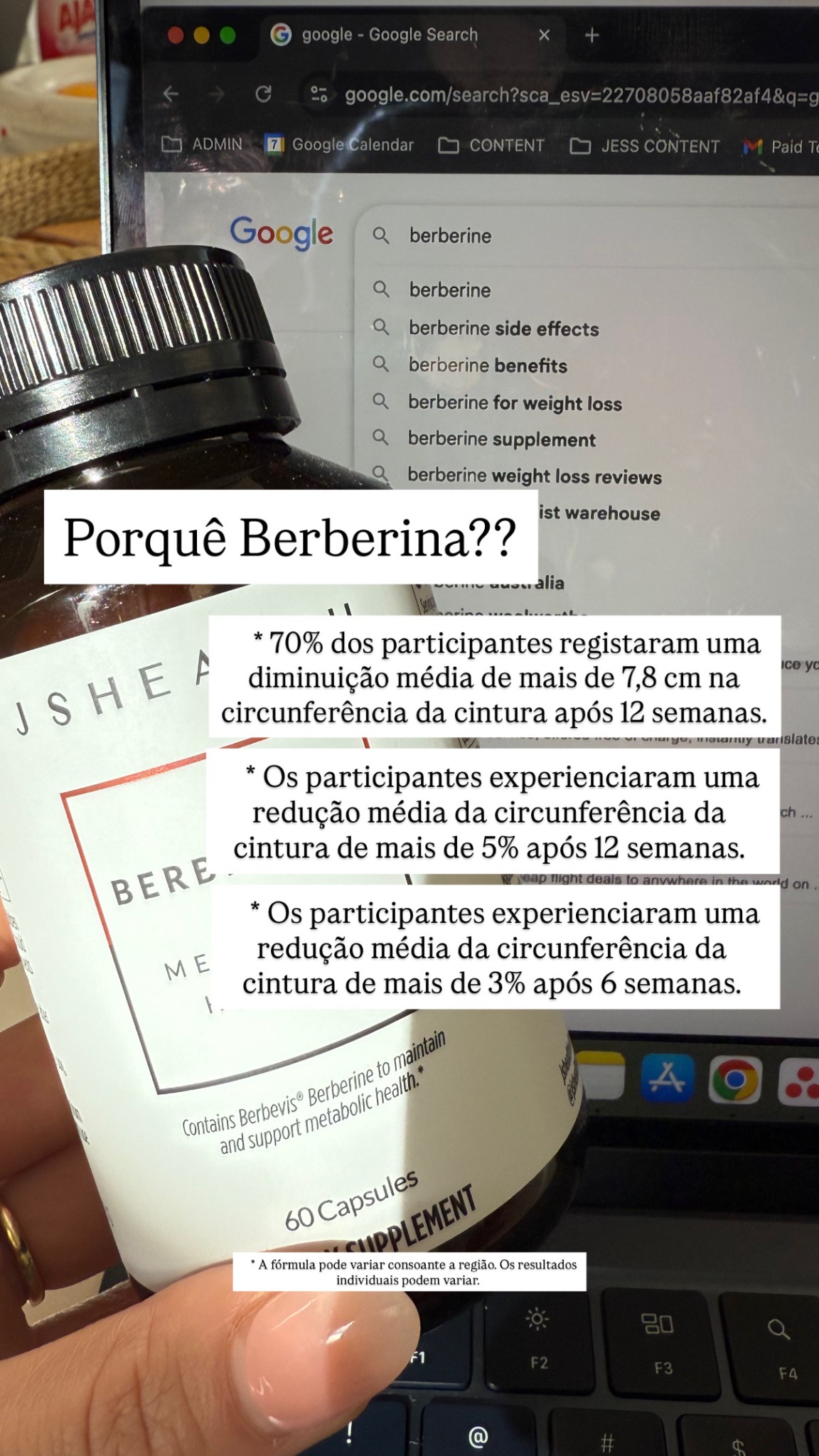 JSHealth Vitamins Results Facebook ad: A fórmula Berberine+ está de volta ao stock!