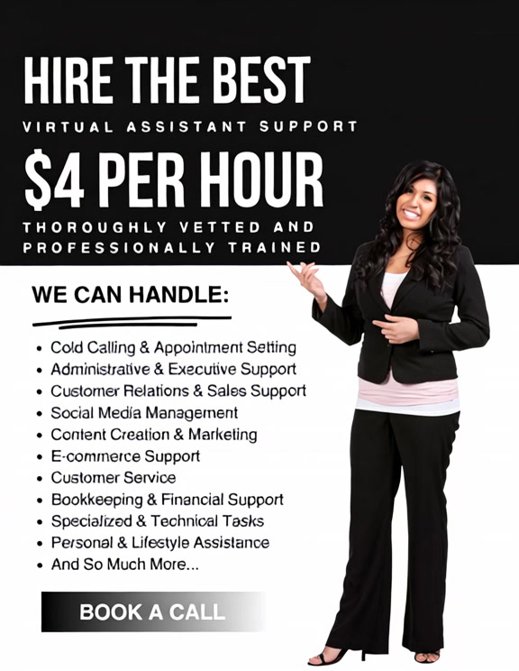 Virtual World Assistants - VWA Facebook ad