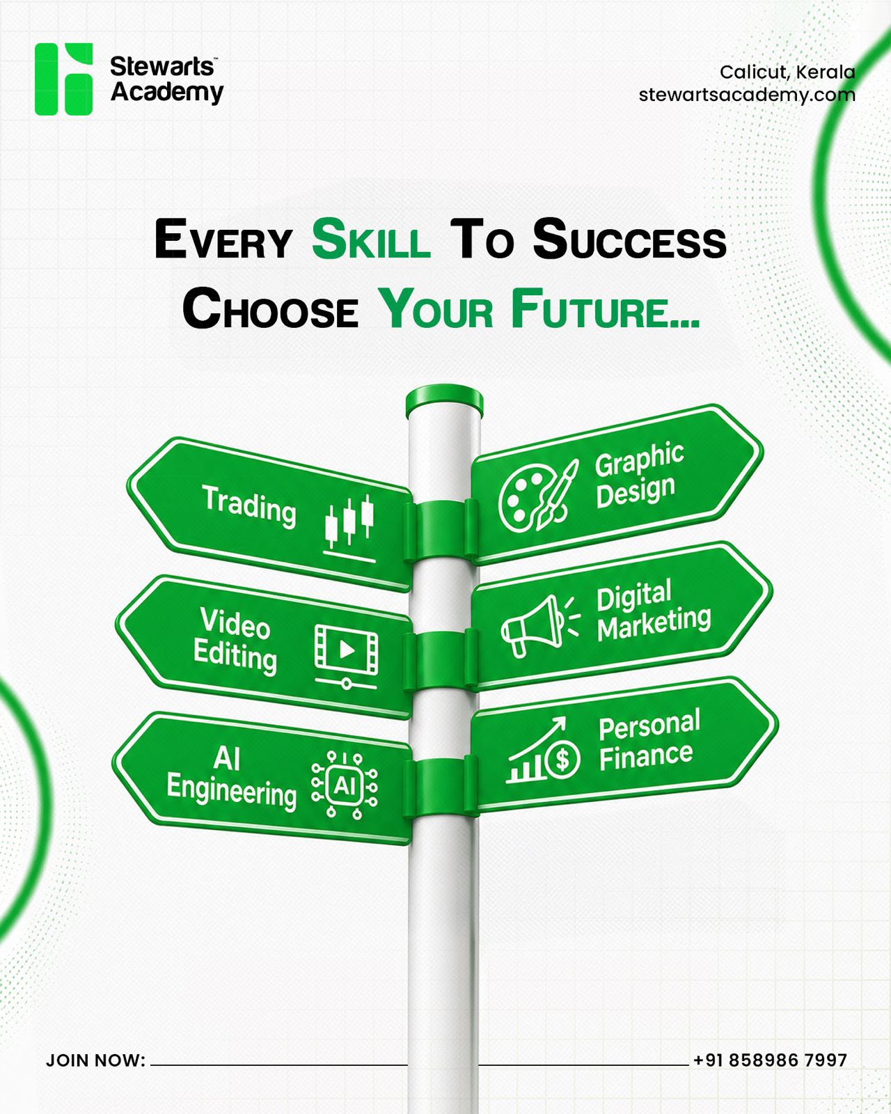 Stewarts Academy India Facebook ad