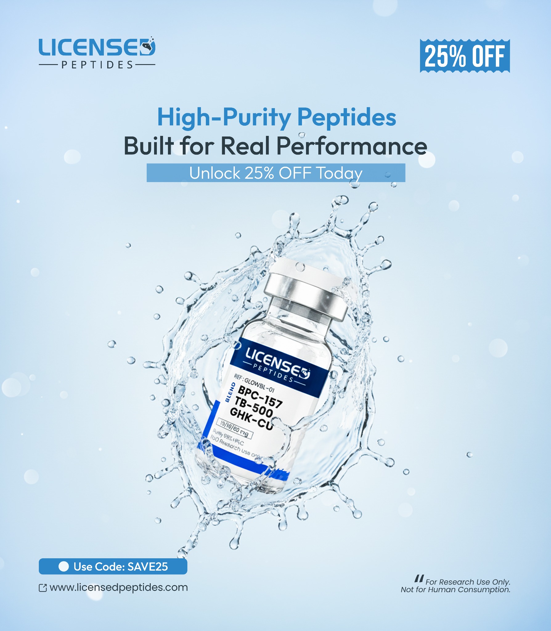 Licensed Peptides Facebook ad