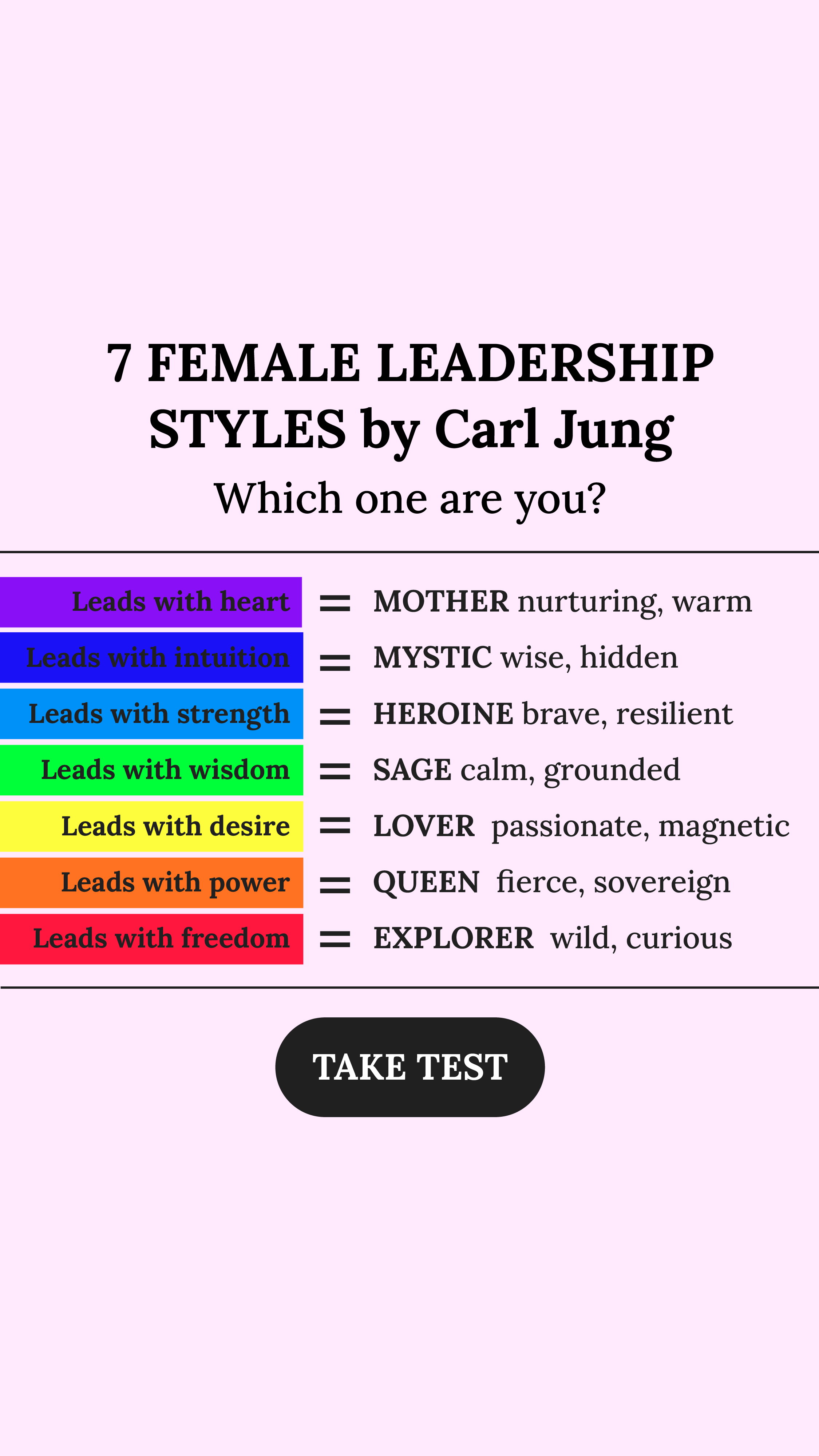 Personality Type Facebook ad
