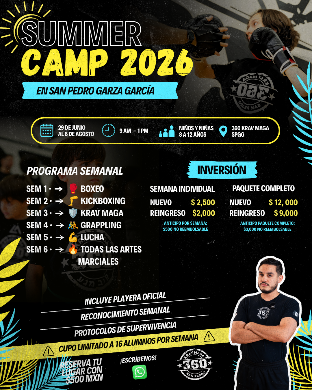 360 Krav Maga SPGG Facebook ad: Este verano que haga algo que recuerde toda la vida