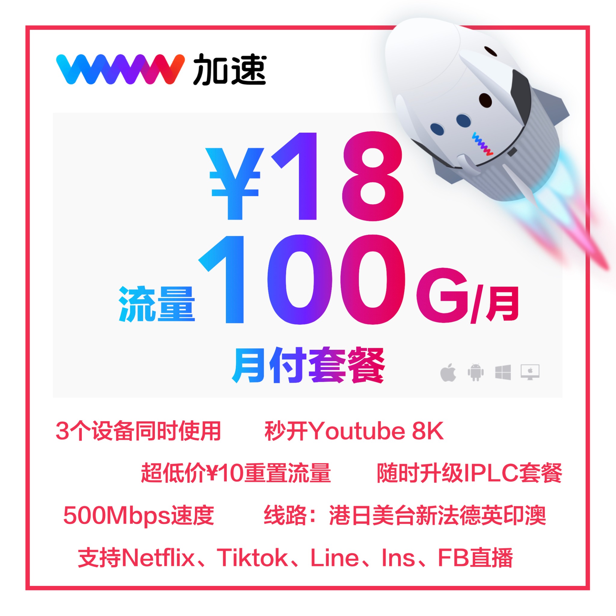 WWW加速 Facebook ad