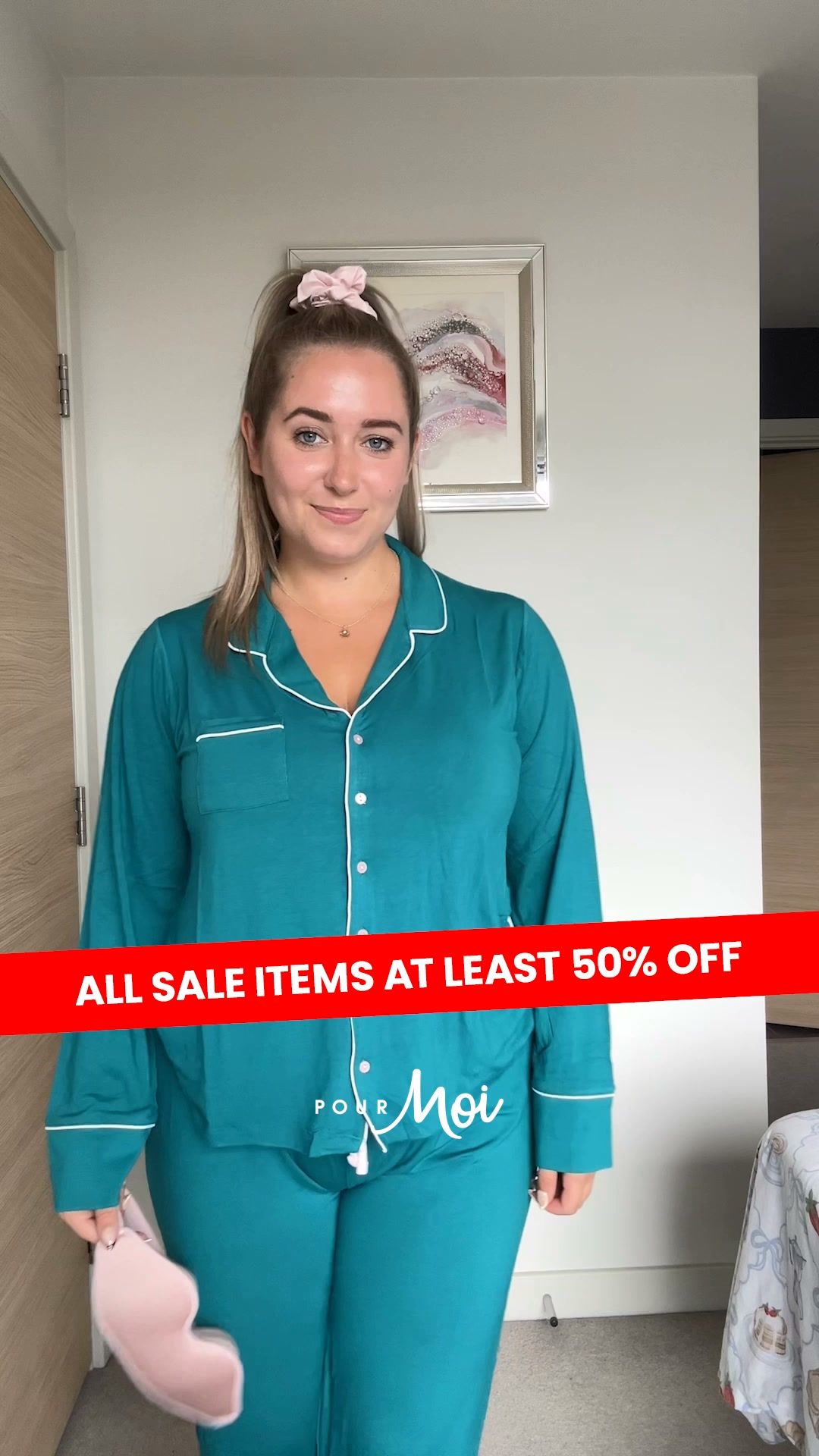 Pour Moi Facebook ad: Shop Nightwear sets at 50% off in the sale.