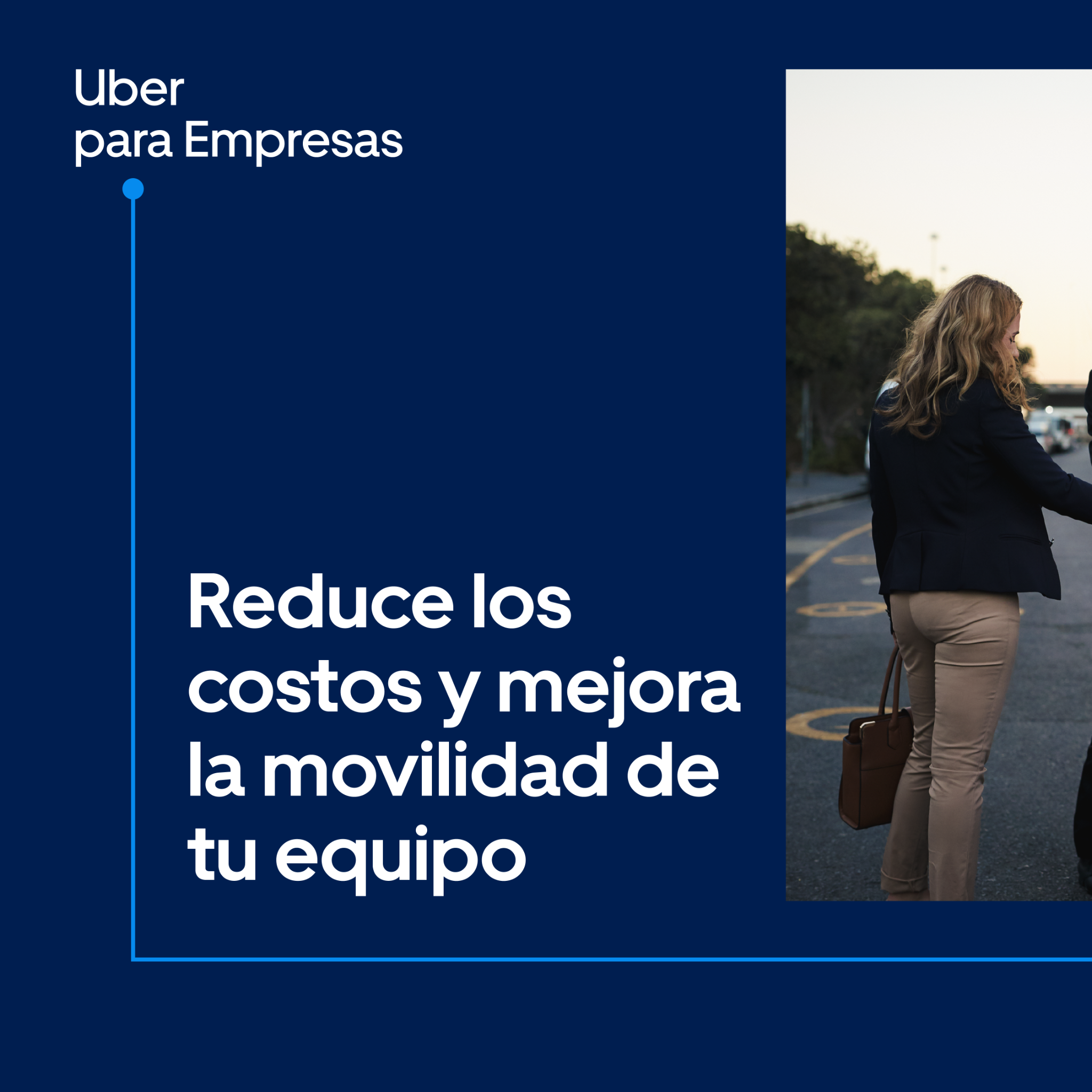 Uber for Business Facebook ad: Con Uber para Empresas puedes optimizar cada traslado…