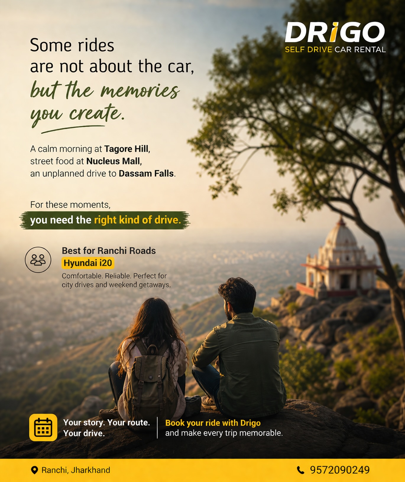 Drigo Self Drive Car Rental Facebook ad: Not every journey is planned.