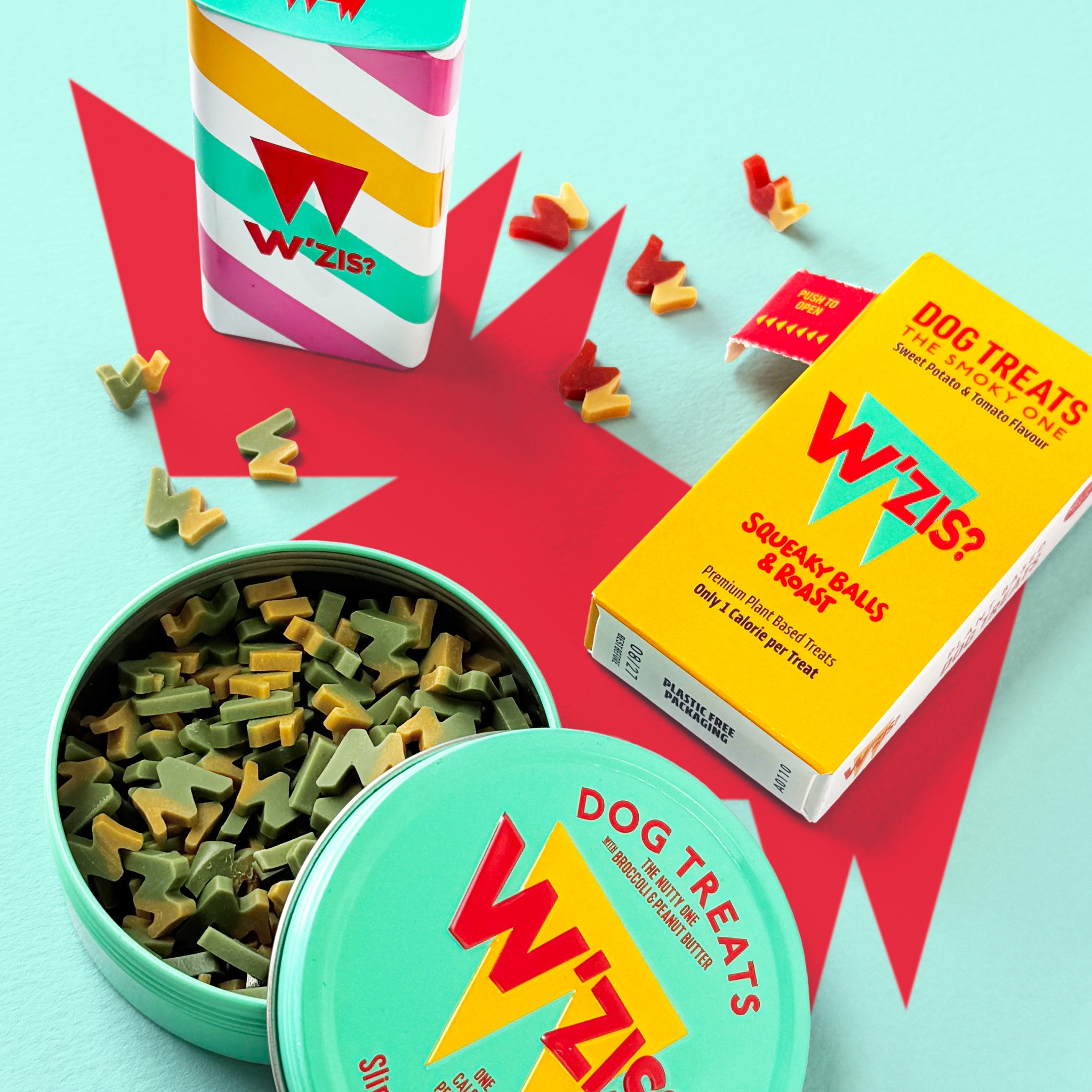 W'ZIS Dog Treats Facebook ad: FREE Tin + 15% off starter pack