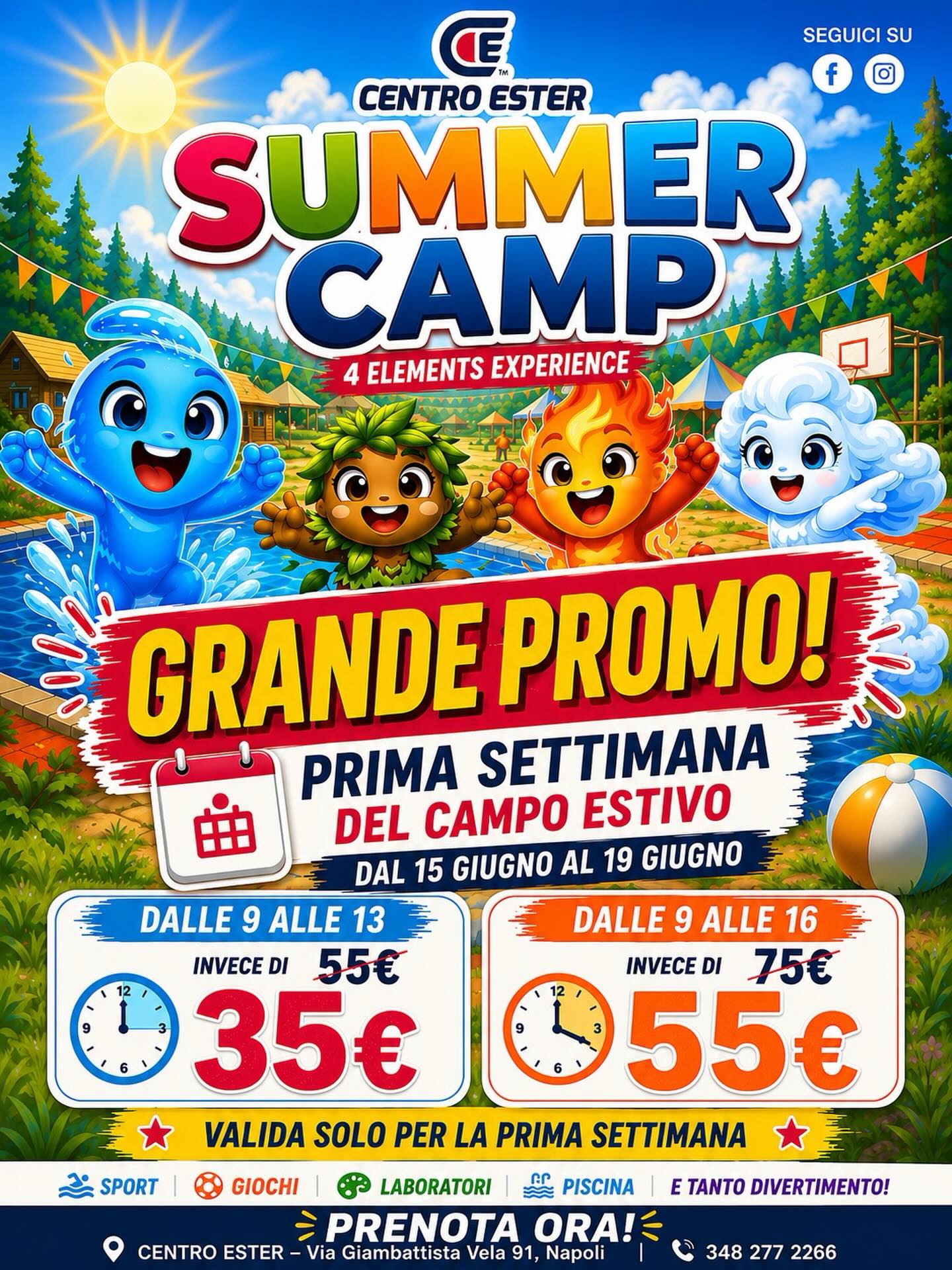 Centro Ester Facebook ad: SUMMER CAMP CENTRO ESTER 2026, PROMO SPECIALE!