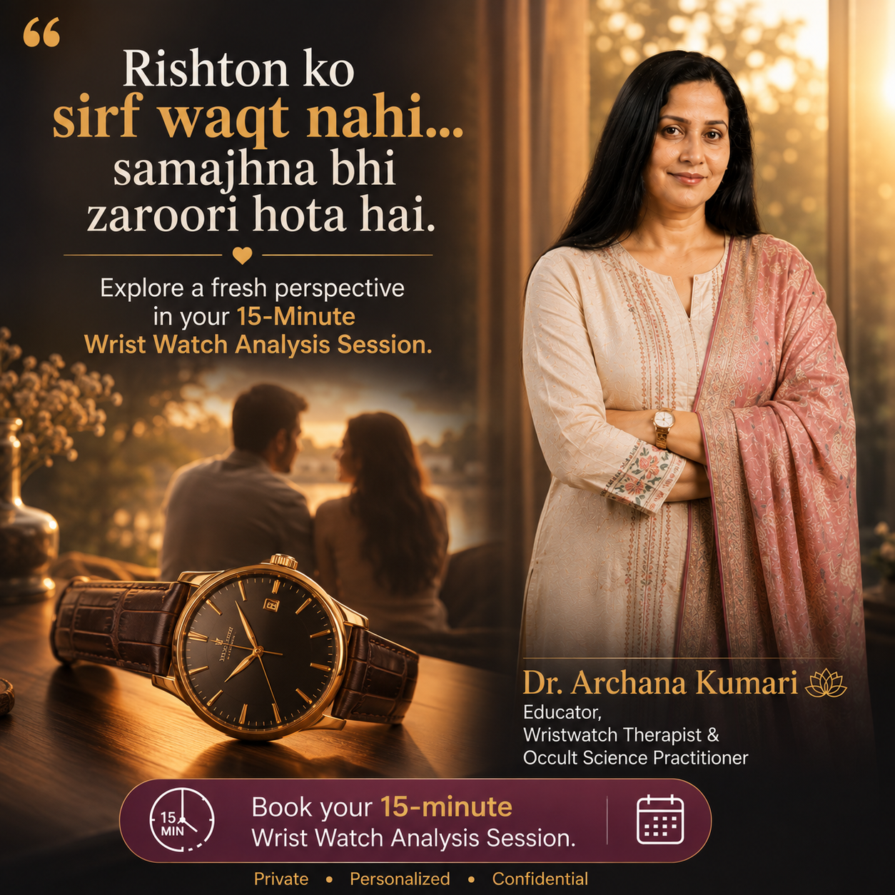 Dr. Archana - Wrist Watch Healer Facebook ad from Aug 12, 2026