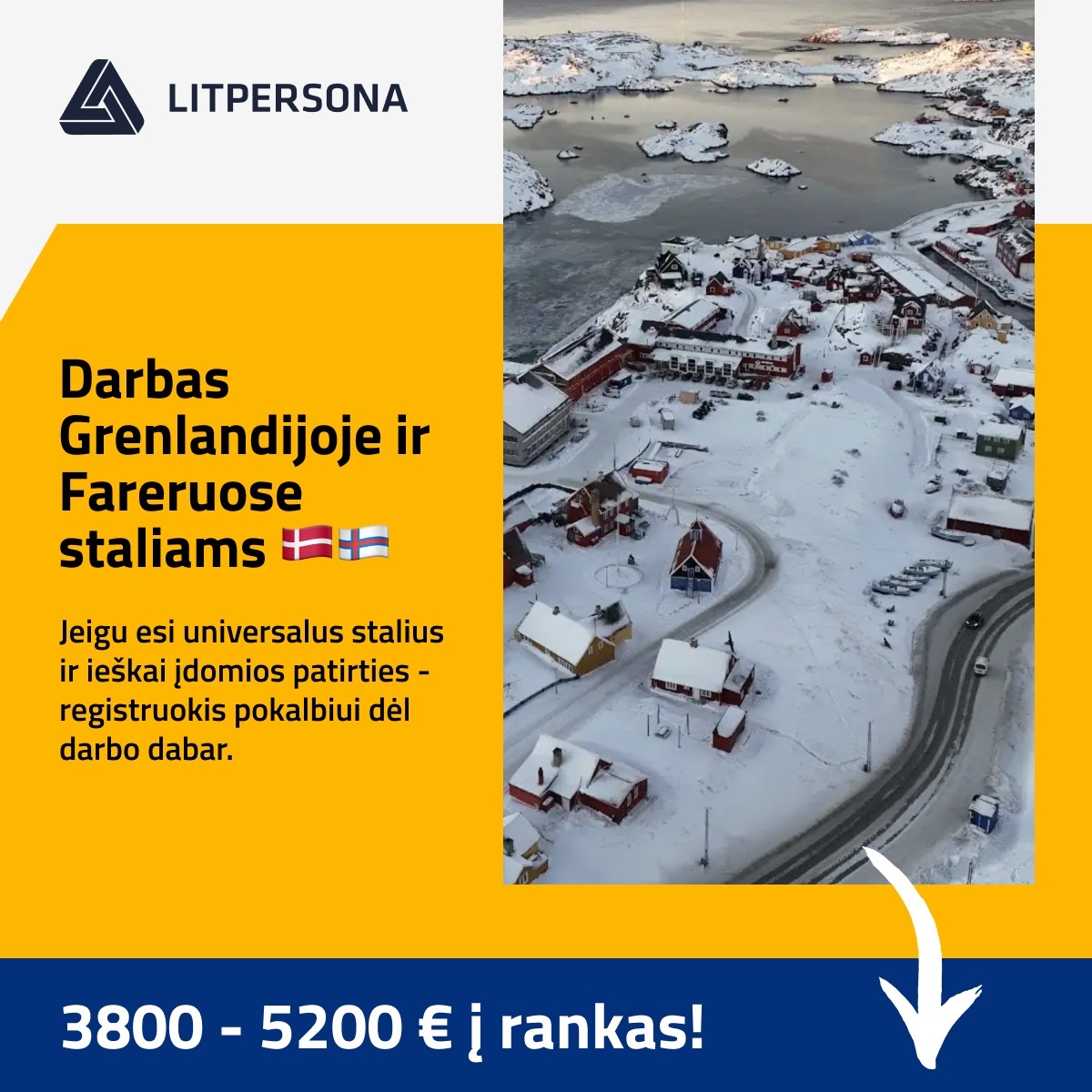 Litpersona Facebook ad: Turite patirties statybose? Turime darbo!