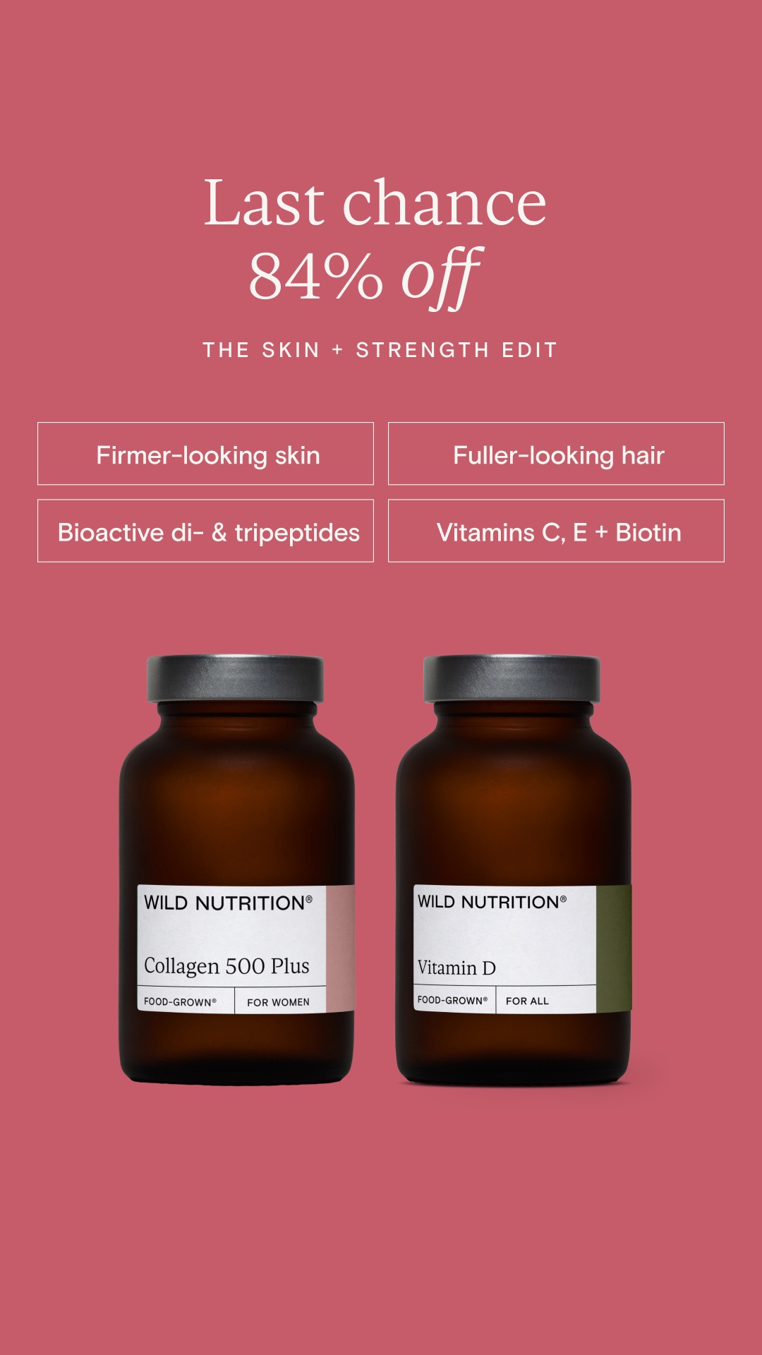Wild Nutrition Facebook ad: Your glow, from within