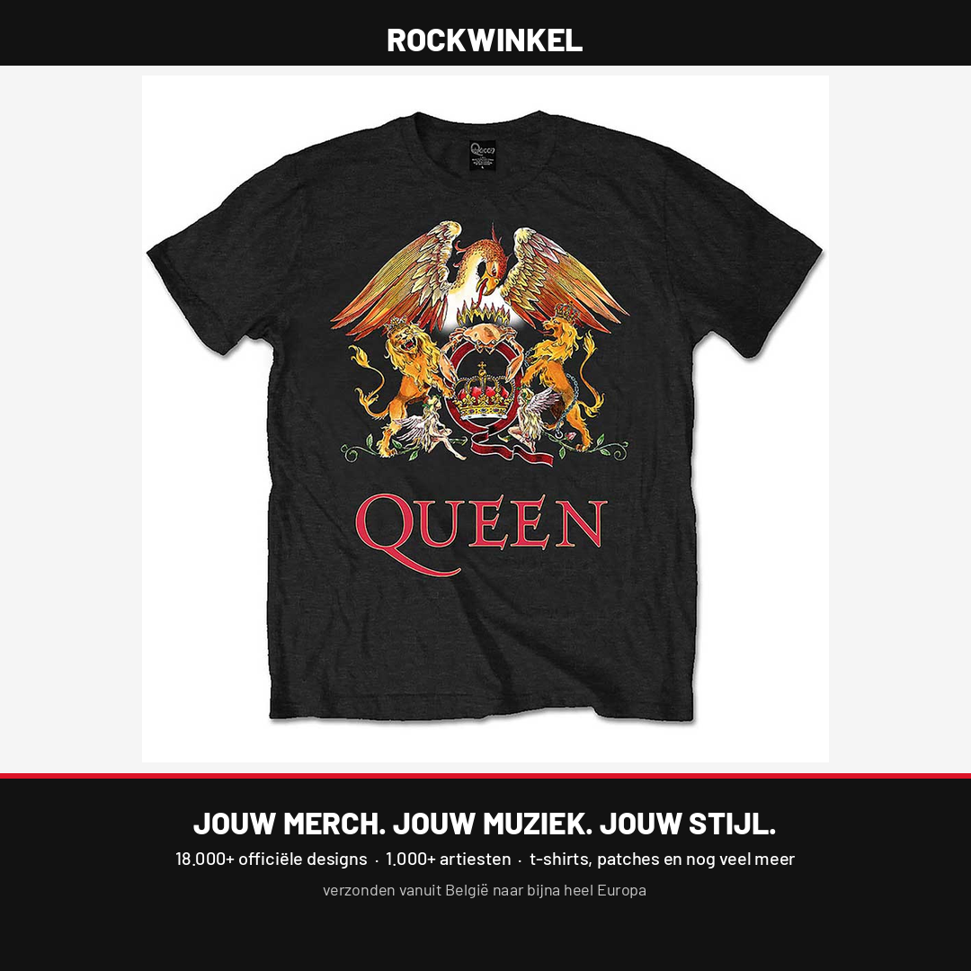 Rockwinkel Facebook ad: Queen Classic Crest T-shirt