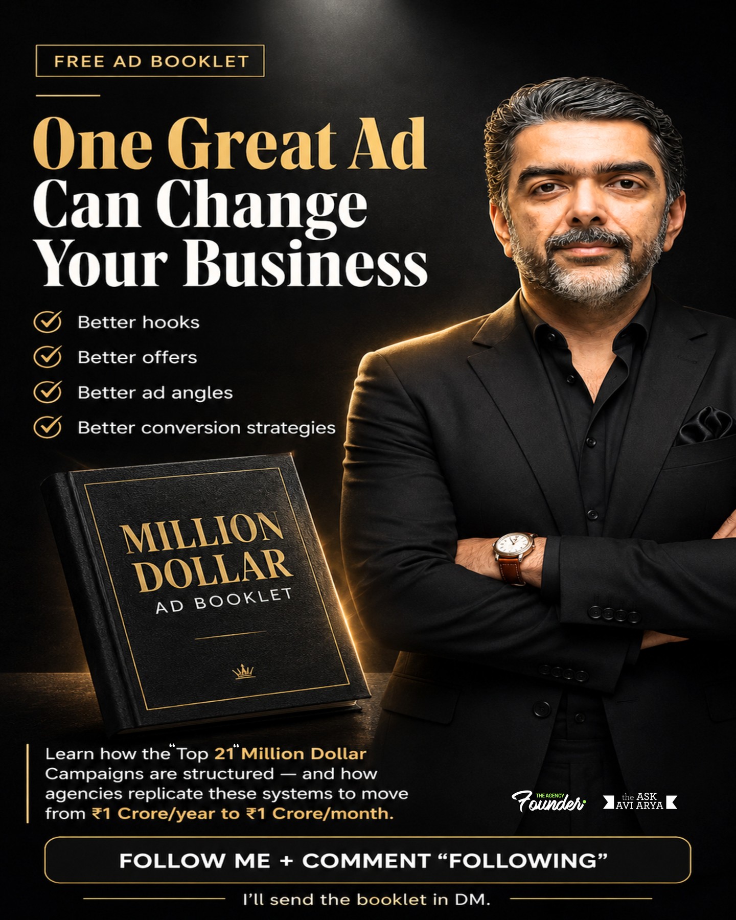 Avijit Arya Facebook ad: Most businesses don't need more ads.