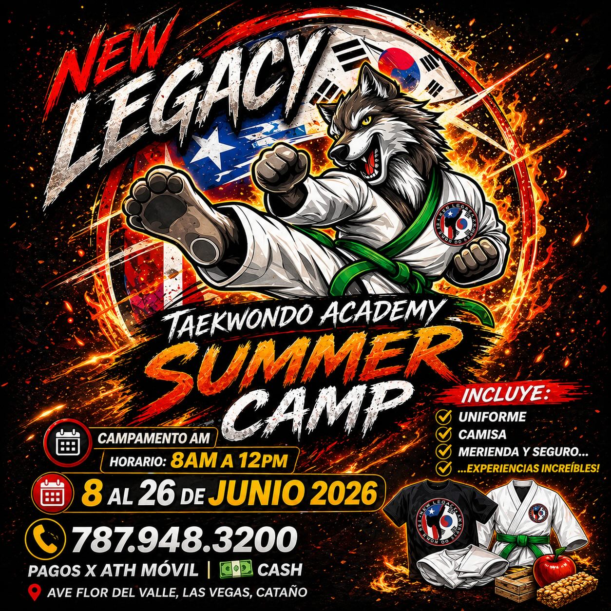 New Legacy Taekwondo Academy Facebook ad: NEW LEGACY TKD ACADEMY SUMMER CAMP 2026