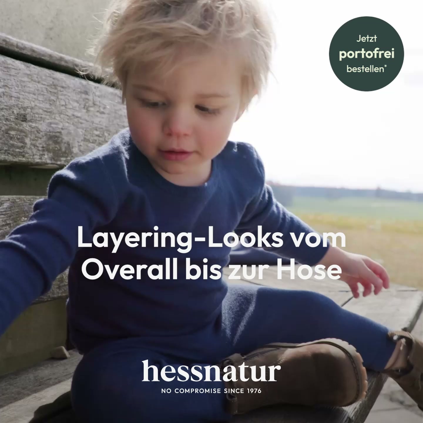 hessnatur Facebook ad: Neue Layering Looks für Kids