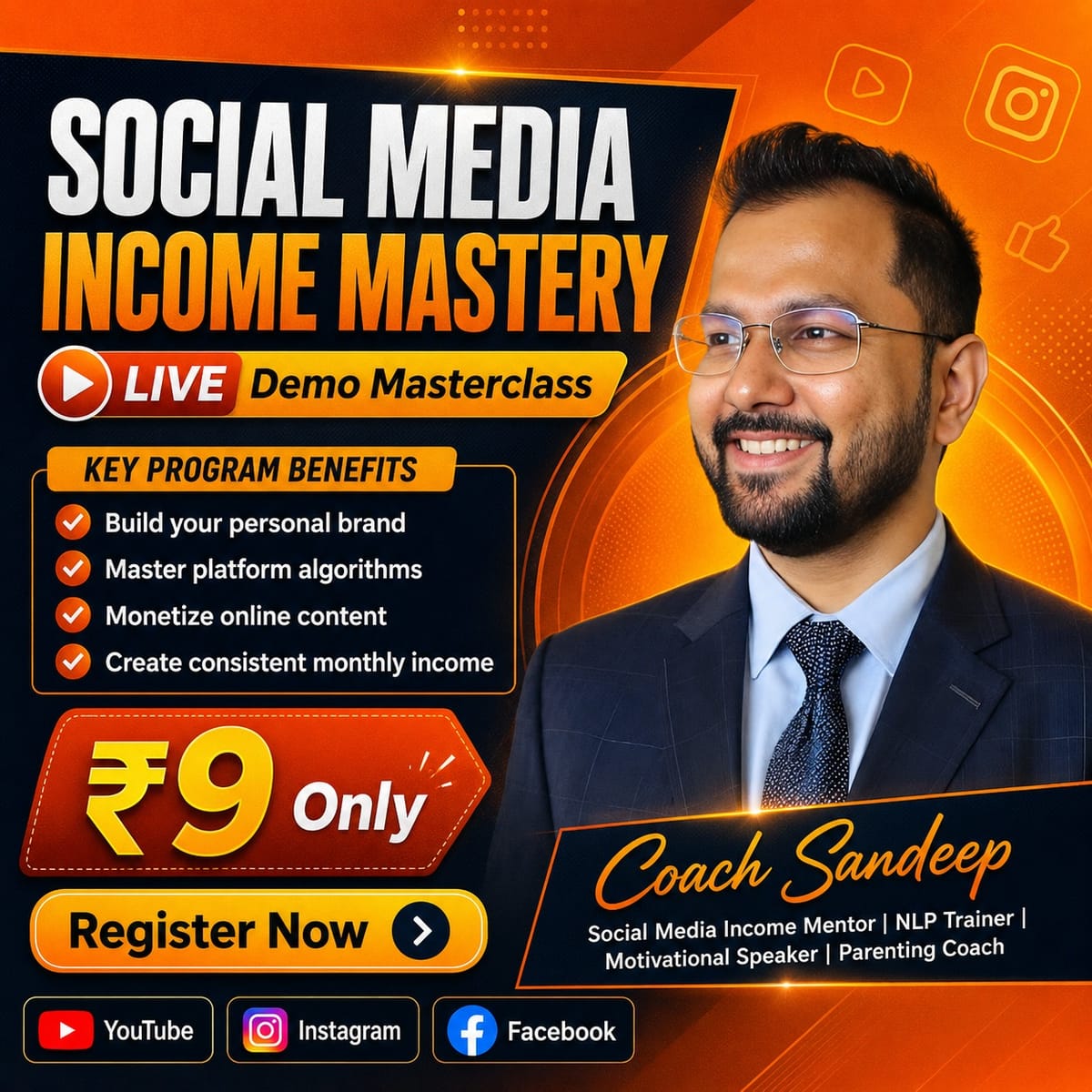 Coach Sandeep Facebook ad