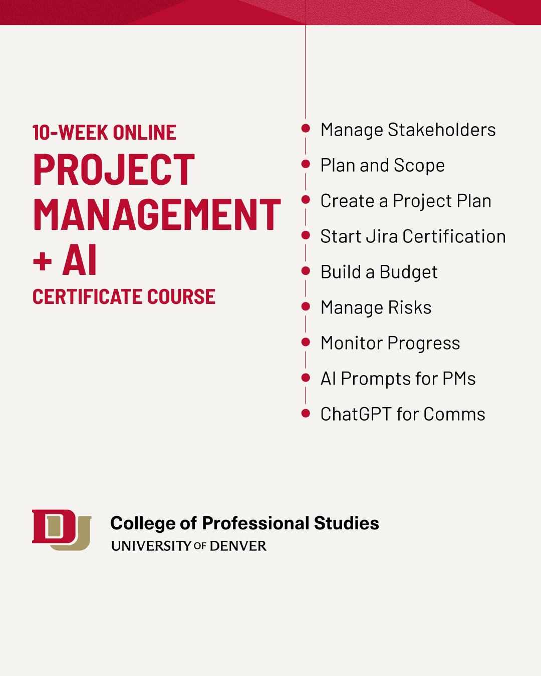 Professional and Workforce Development at the University of Denver Facebook ad