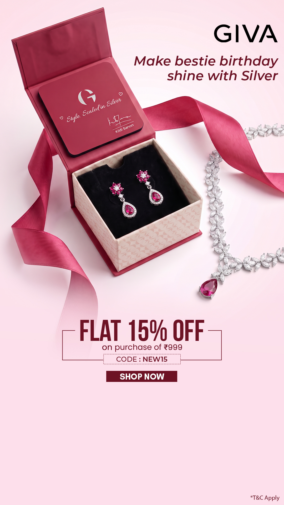 GIVA Facebook ad: Make Her Birthday Shine