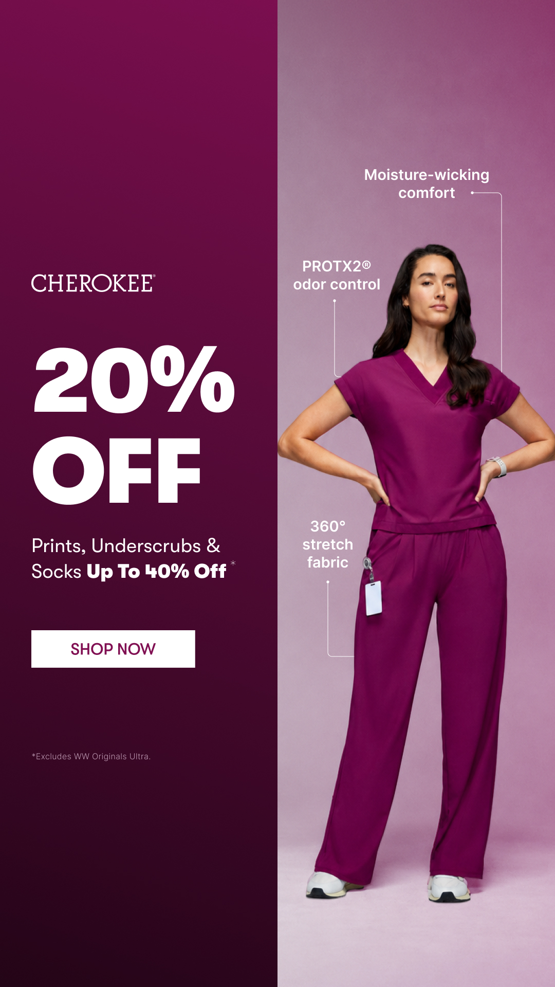 Cherokee Uniforms Facebook ad