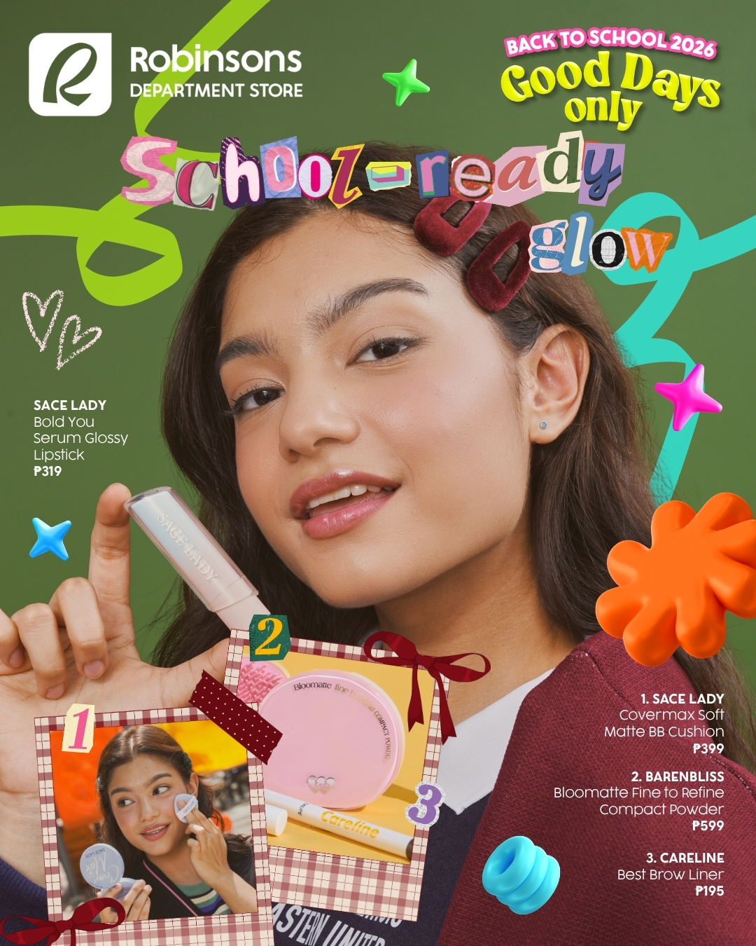 Robinsons Department Store - Beauty Section Facebook ad: Fresh semester, fresh face, fresh confidence.