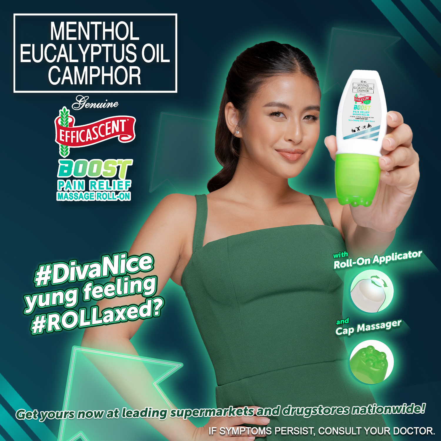 Efficascent Facebook ad: Experience ROLLaxation On-the-Go Now!