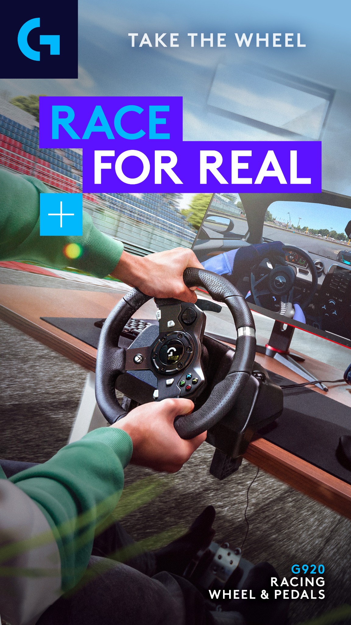 Logitech G Facebook ad: Verdens #1 racing-ratt