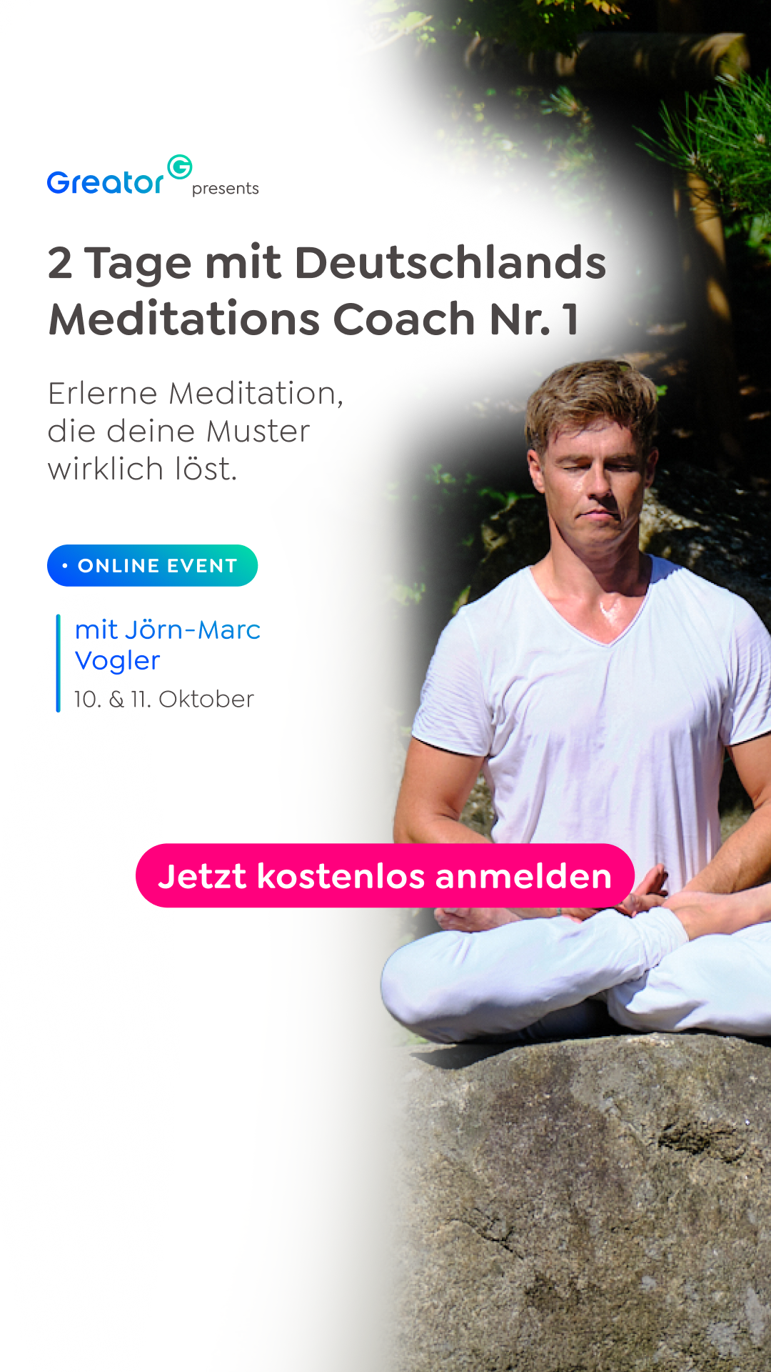 Greator Facebook ad: Loslassen, was dich zurückhält