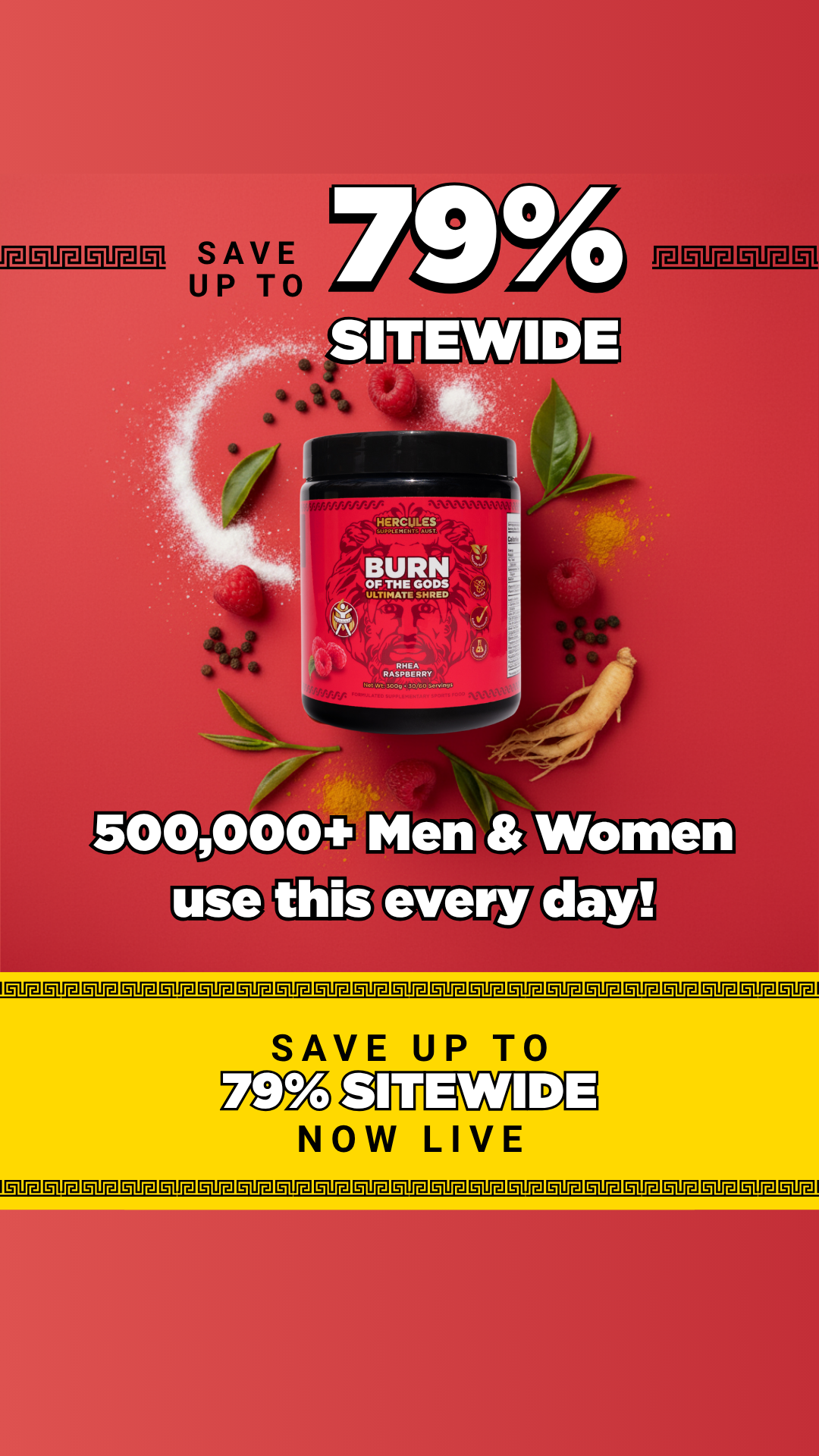 Hercules Supplements Aust Facebook ad