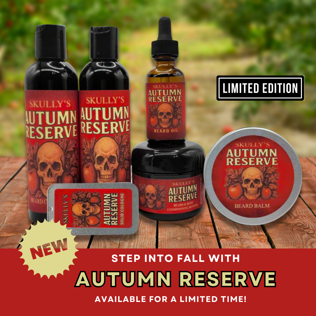 Skullys Ctz Beard Oil Facebook ad: Limited Edition Autumn Reserve