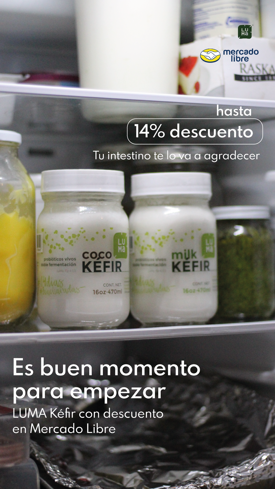 Kefir LuMa Natural Facebook ad: Hasta 14% de descuento ¡Aprovecha!