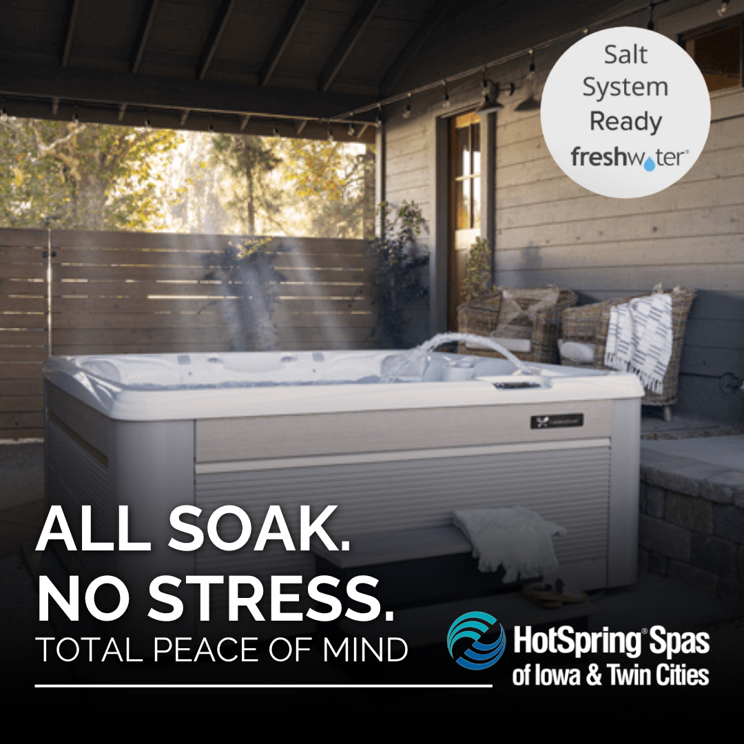 Hot Spring Spas of Iowa Facebook ad: Relax better, recover faster, and enjoy your backyard…