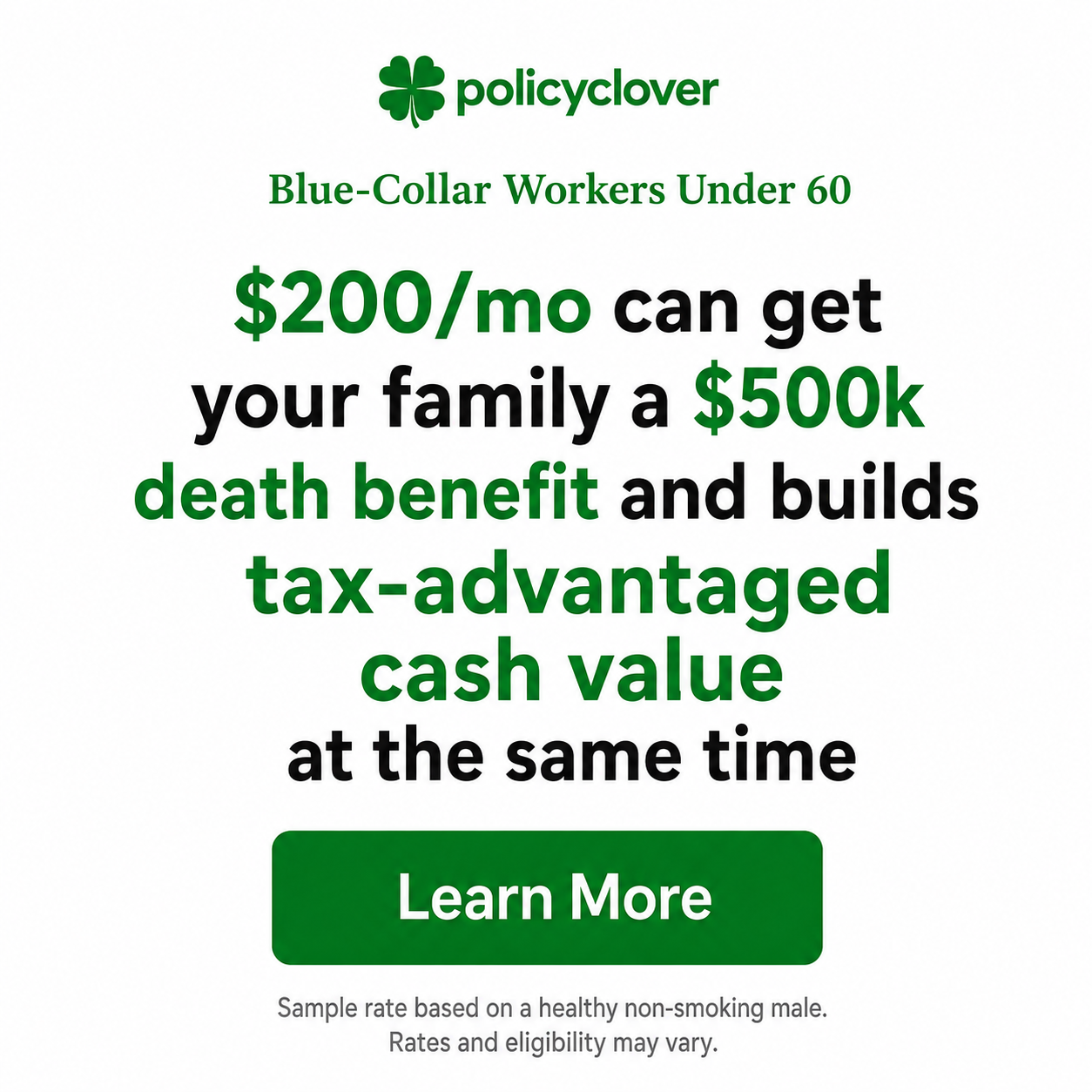 PolicyClover Facebook ad